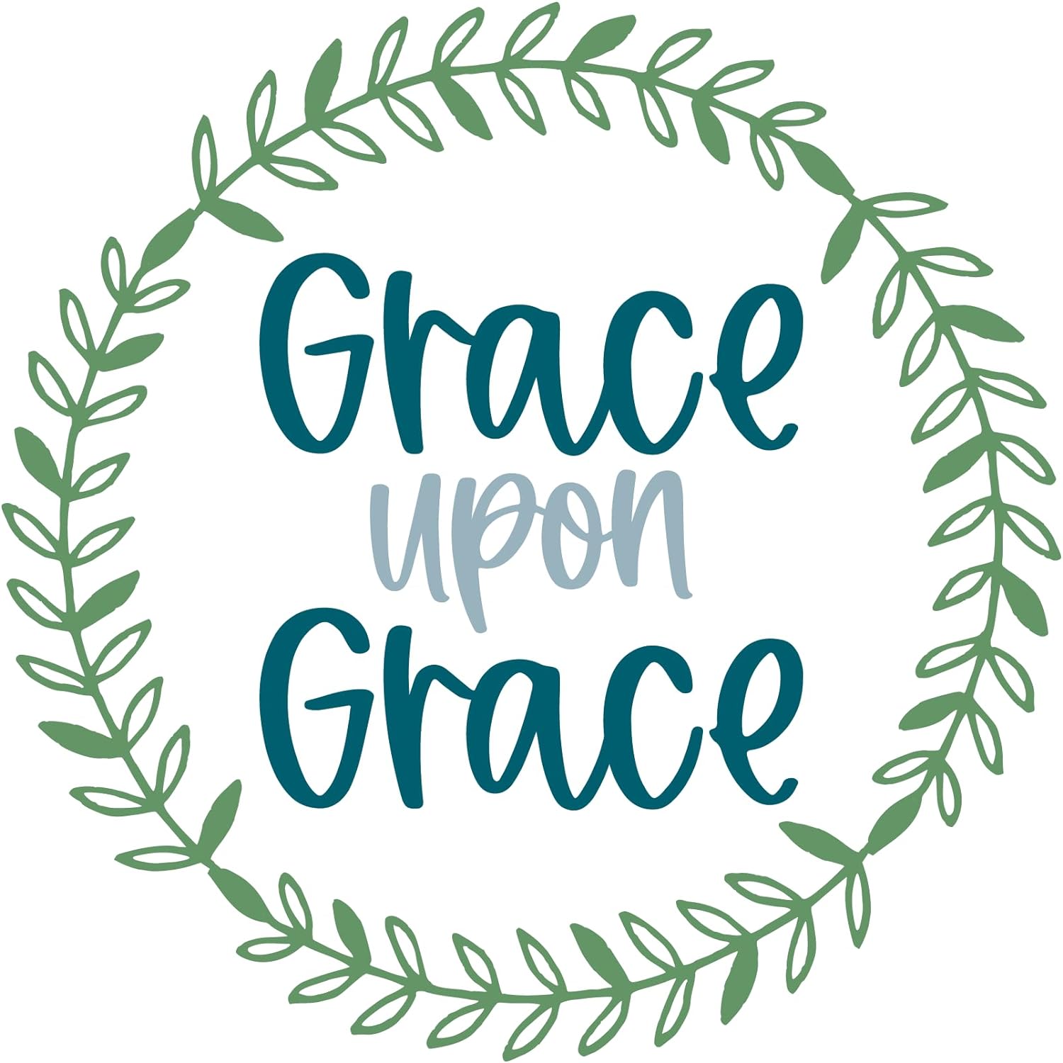 Inspirational Quote "Grace Upon Grace, Sticker Gift" Motivational Sticker Vinyl Decal Motivation Stickers- 5" Vinyl Sticker Waterproof
