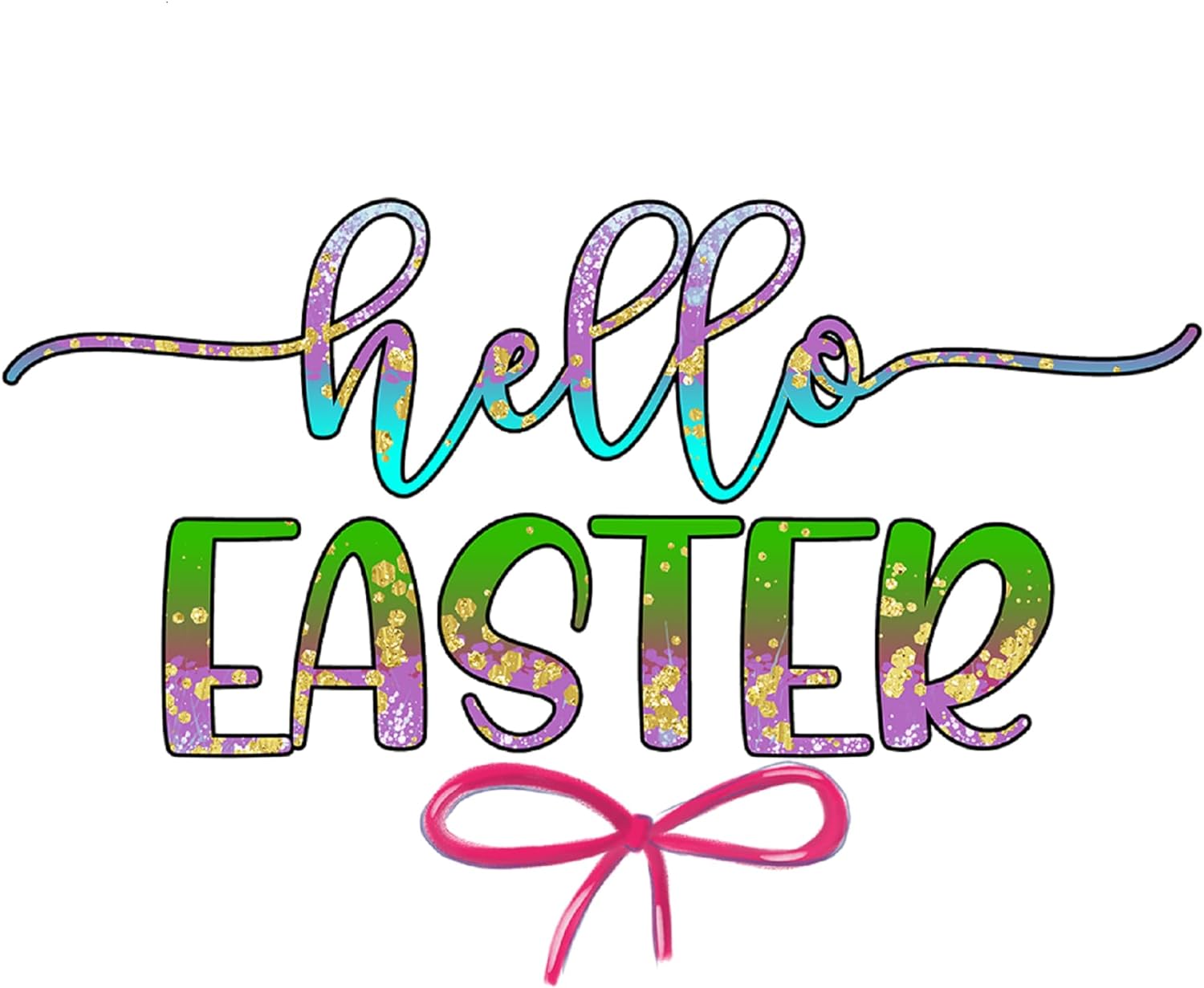 Inspirational Quote "Hello Easter" Motivational Sticker Vinyl Decal Motivation Stickers- 5" Vinyl Sticker Waterproof