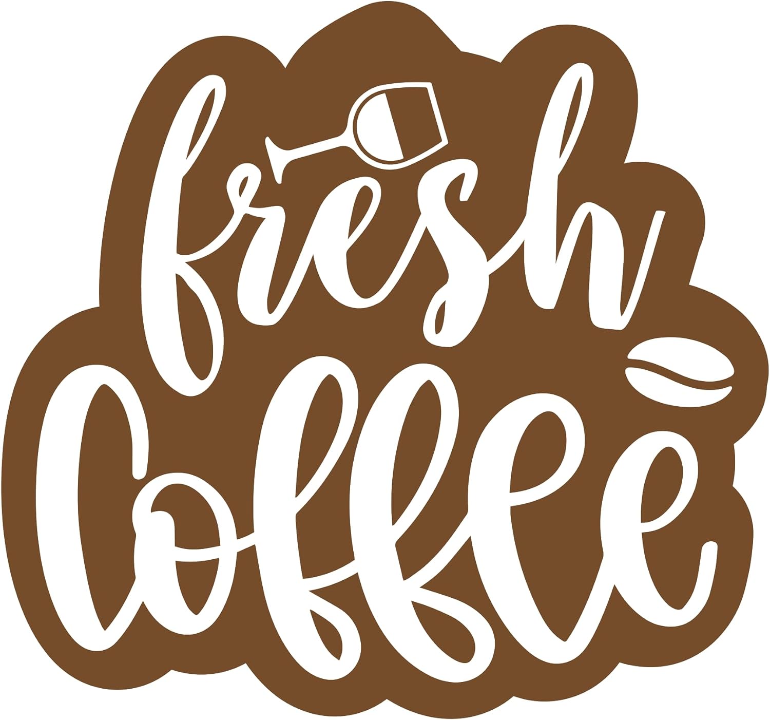 Inspirational Quote "Fresh Coffee & Great Gift" Motivational Sticker Vinyl Decal Motivation Stickers- 5" Vinyl Sticker Waterproof