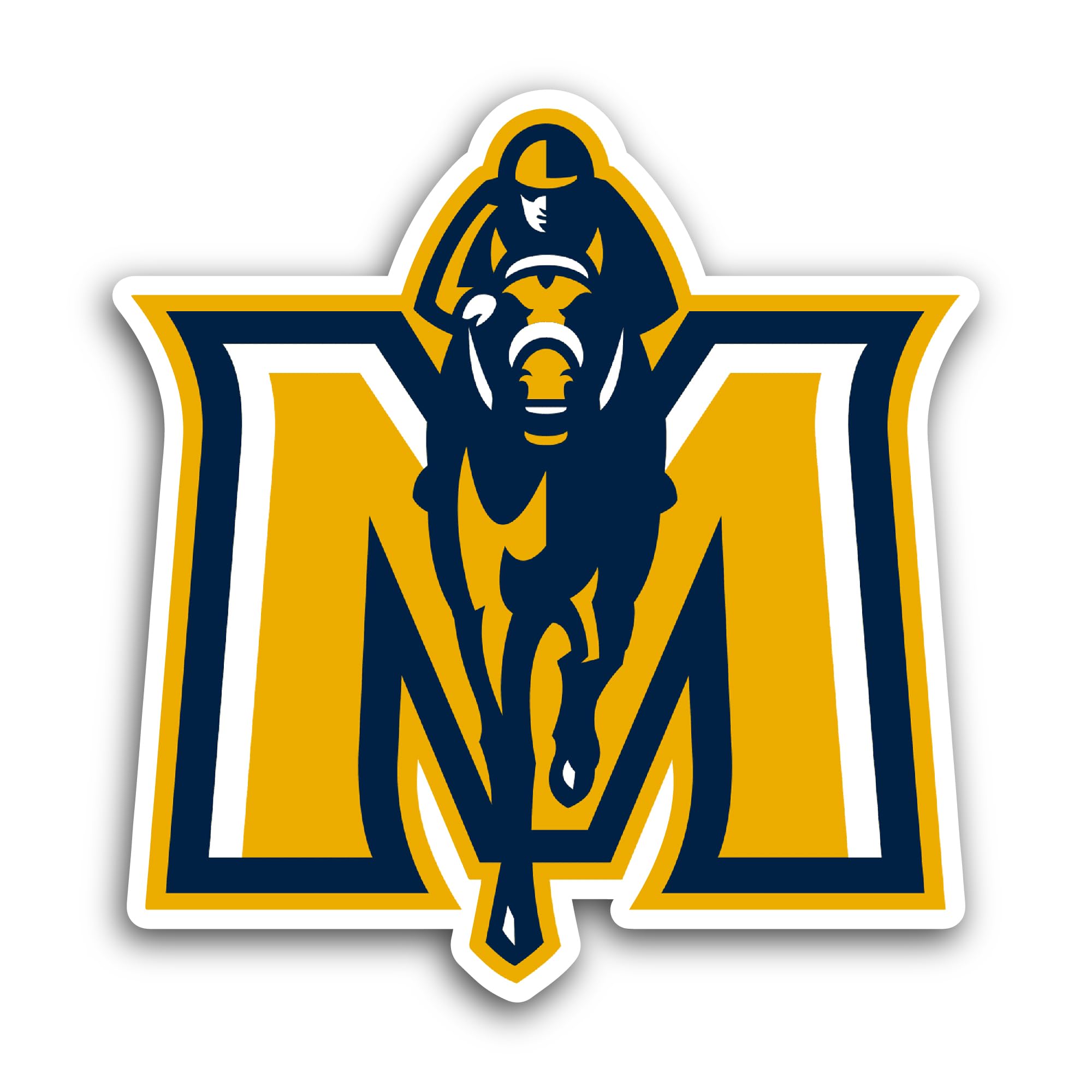2 (Pieces) 3" and 5" Murray State R@cers Sticker, Waterproof Vinyl Decals for Many Purpose Like Cars