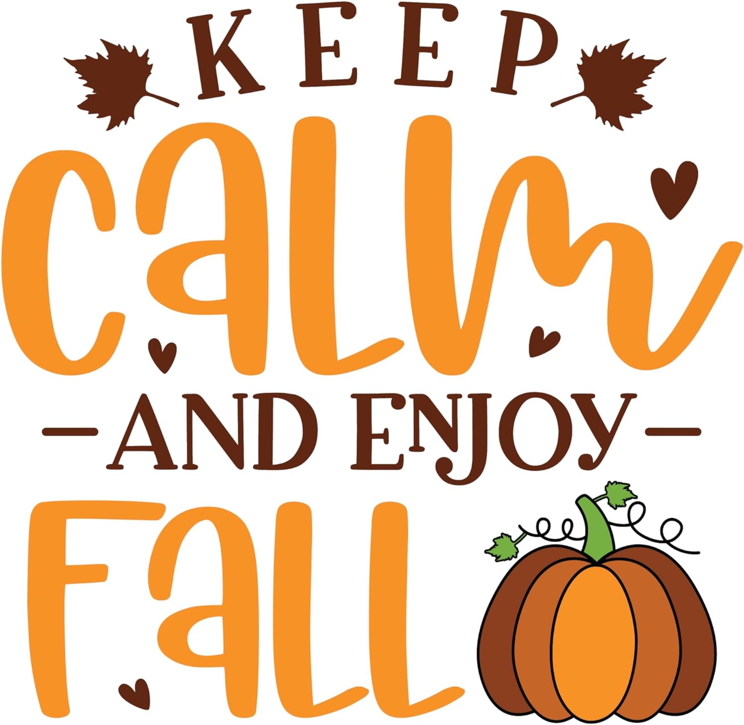 Inspirational Quote Keep Calm And Enjoy Fall Great Gift Motivational Sticker Vinyl Decal Motivation Stickers- 5" Vinyl Sticker Waterproof