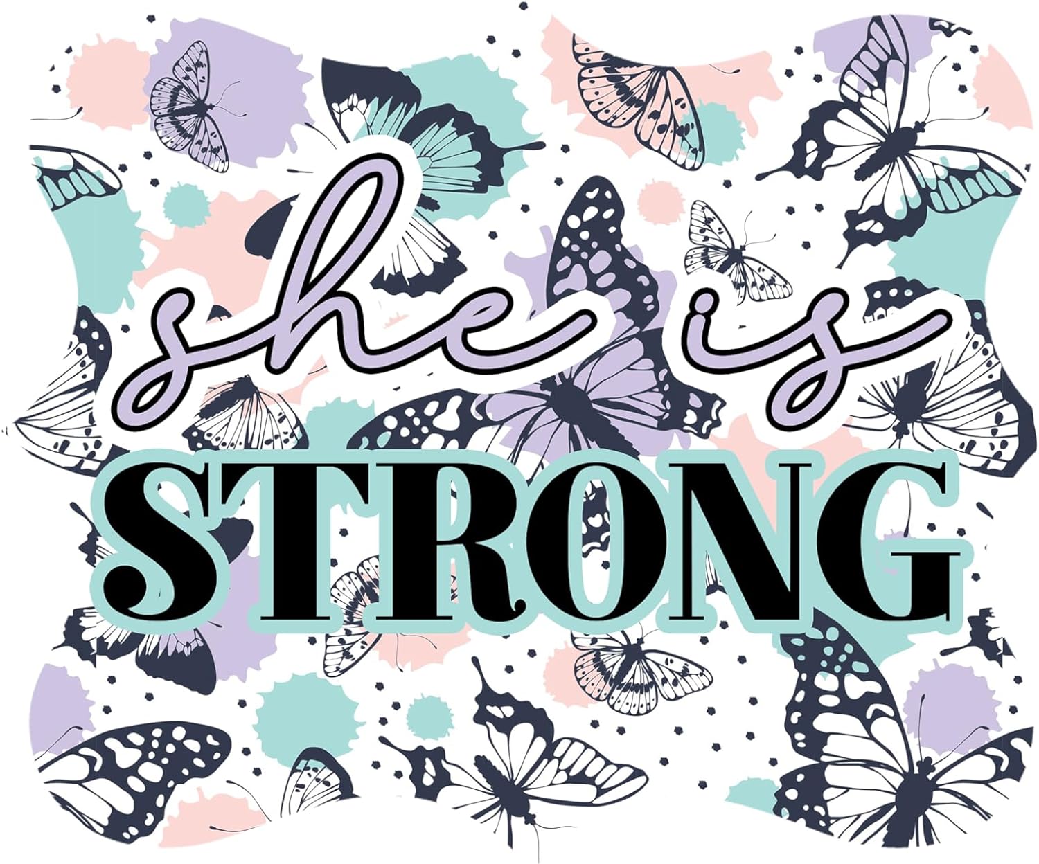 Inspirational Quote "She is Strong, Pretty Gift Sticker" Motivational Sticker Vinyl Decal Motivation Stickers- 5" Vinyl Sticker Waterproof