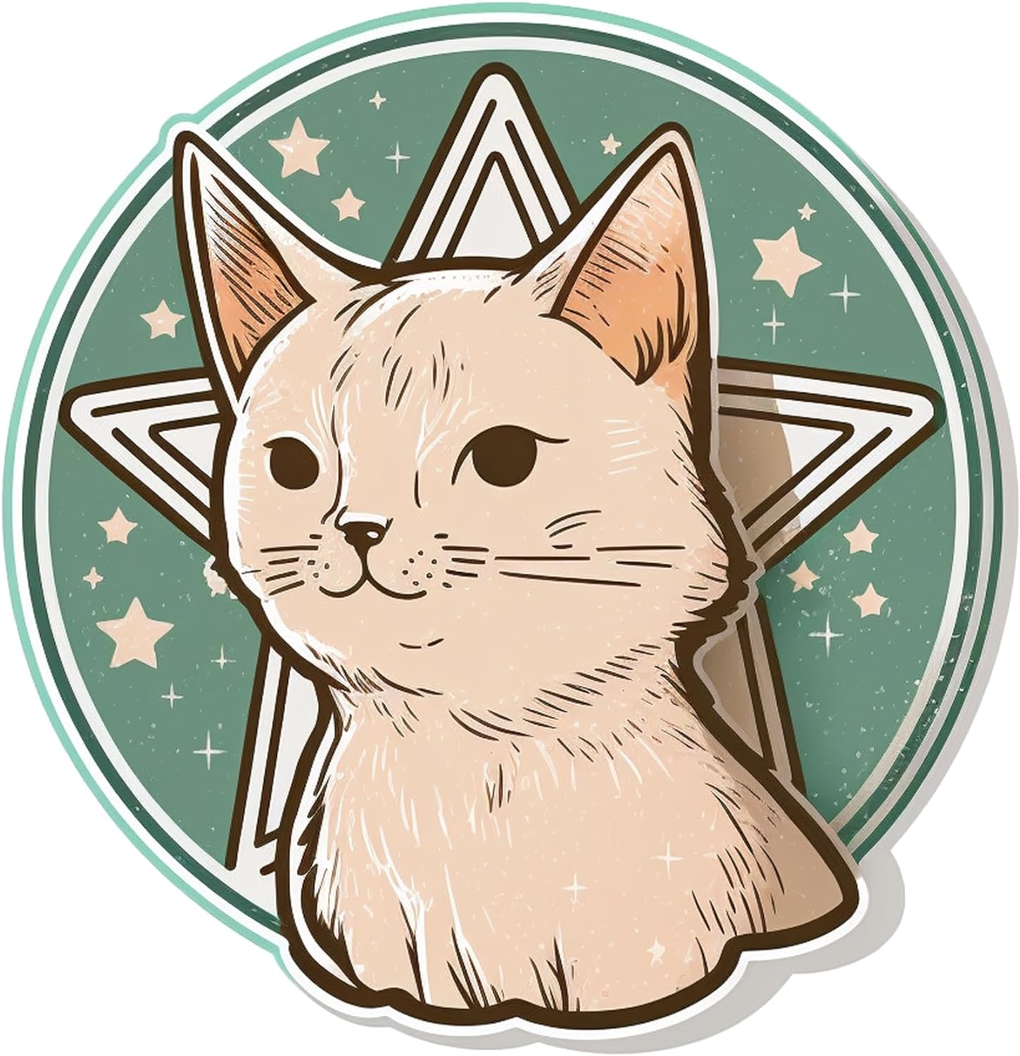 Inspirational Quote "Cat in The Star Great Sticker" Motivational Sticker Vinyl Decal Motivation Stickers- 5" Vinyl Sticker Waterproof