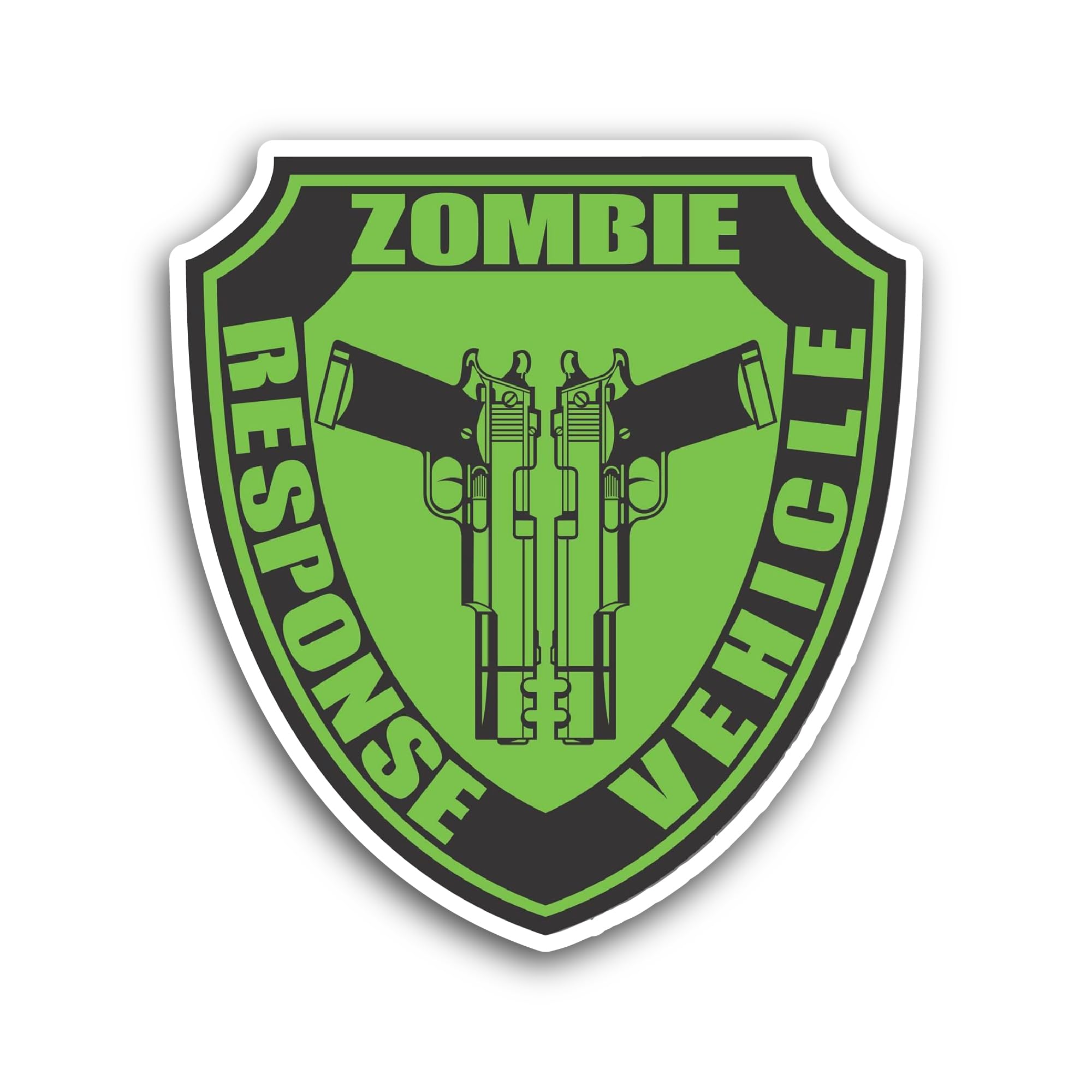 2 (Pieces) 3" and 5" Zombie Response Vehicle Sticker, Waterproof Vinyl Decals for Many Purpose Like