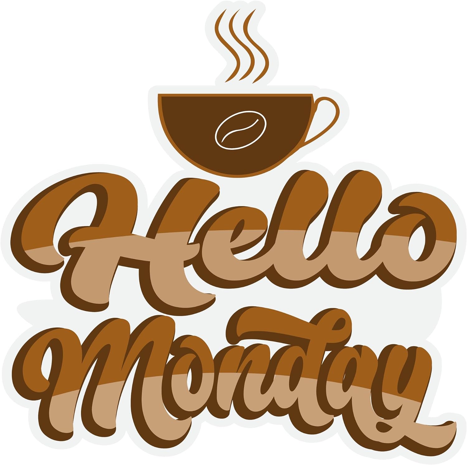 Inspirational Quote "Hello Monday" Motivational Sticker Vinyl Decal Motivation Stickers- 5" Vinyl Sticker Waterproof
