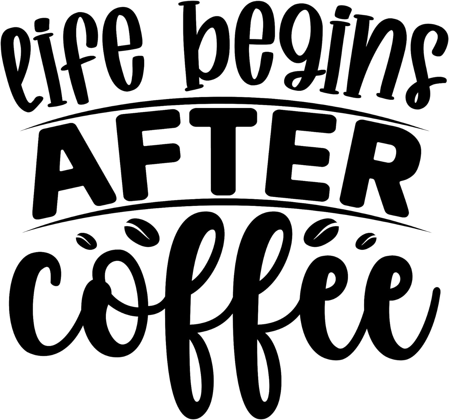 Inspirational Quote "Life Happens Coffee Helps" Motivational Sticker Vinyl Decal Motivation Stickers- 5" Vinyl Sticker Waterproof