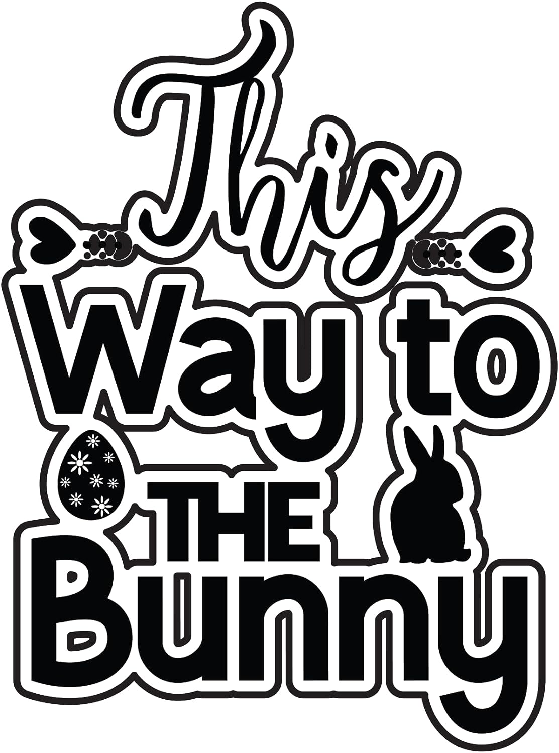 Inspirational Quote "This Way to The Binny" Motivational Sticker Vinyl Decal Motivation Stickers- 5" Vinyl Sticker Waterproof