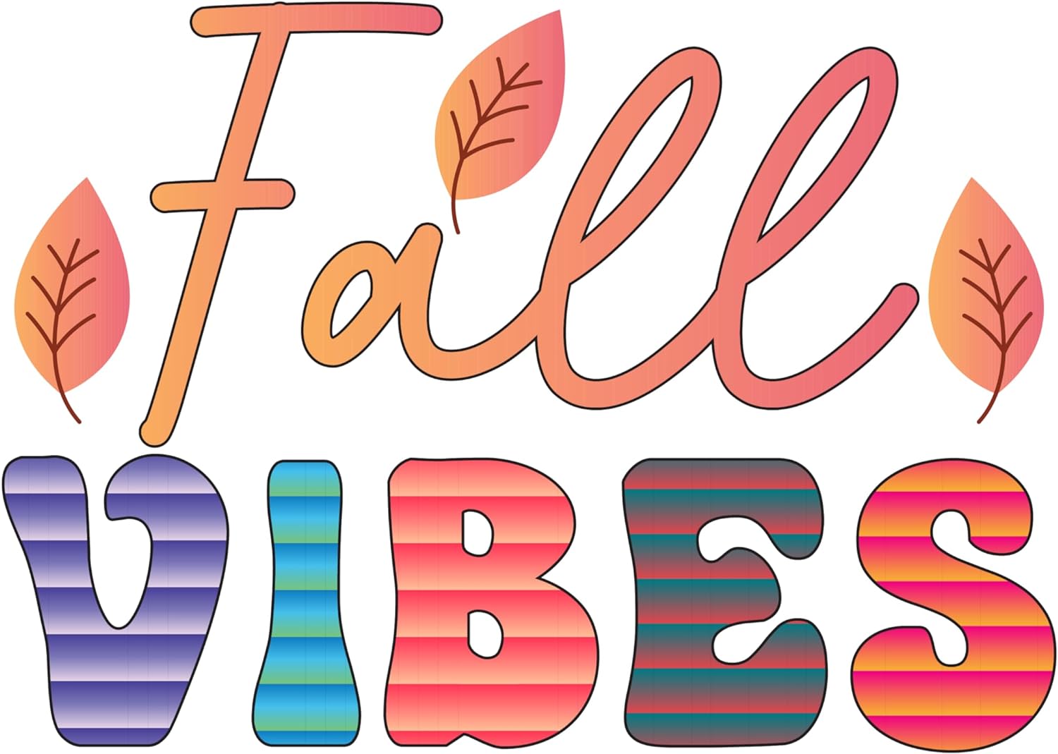 Inspirational Quote Fall Vibes Pretty Motivational Sticker Vinyl Decal Motivation Stickers- 5" Vinyl Sticker Waterproof