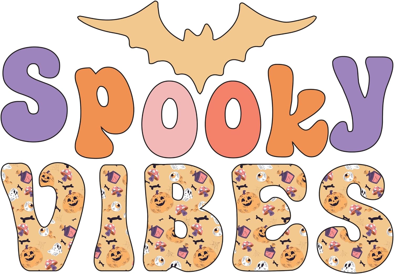 Inspirational Quote Spooky Vibes Motivational Sticker Vinyl Decal Motivation Stickers- 5" Vinyl Sticker Waterproof