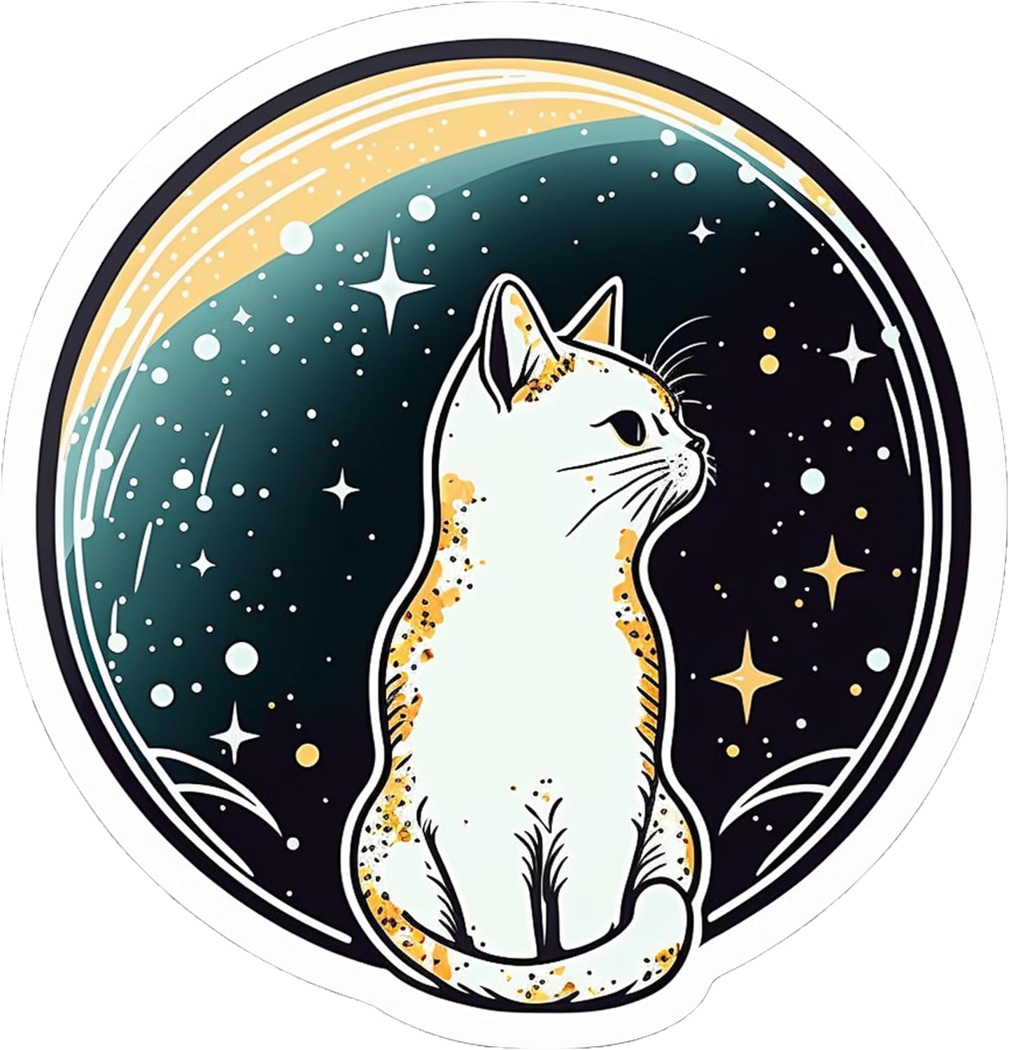 Inspirational Quote "Cute, Cat" Motivational Sticker Vinyl Decal Motivation Stickers- 5" Vinyl Sticker Waterproof