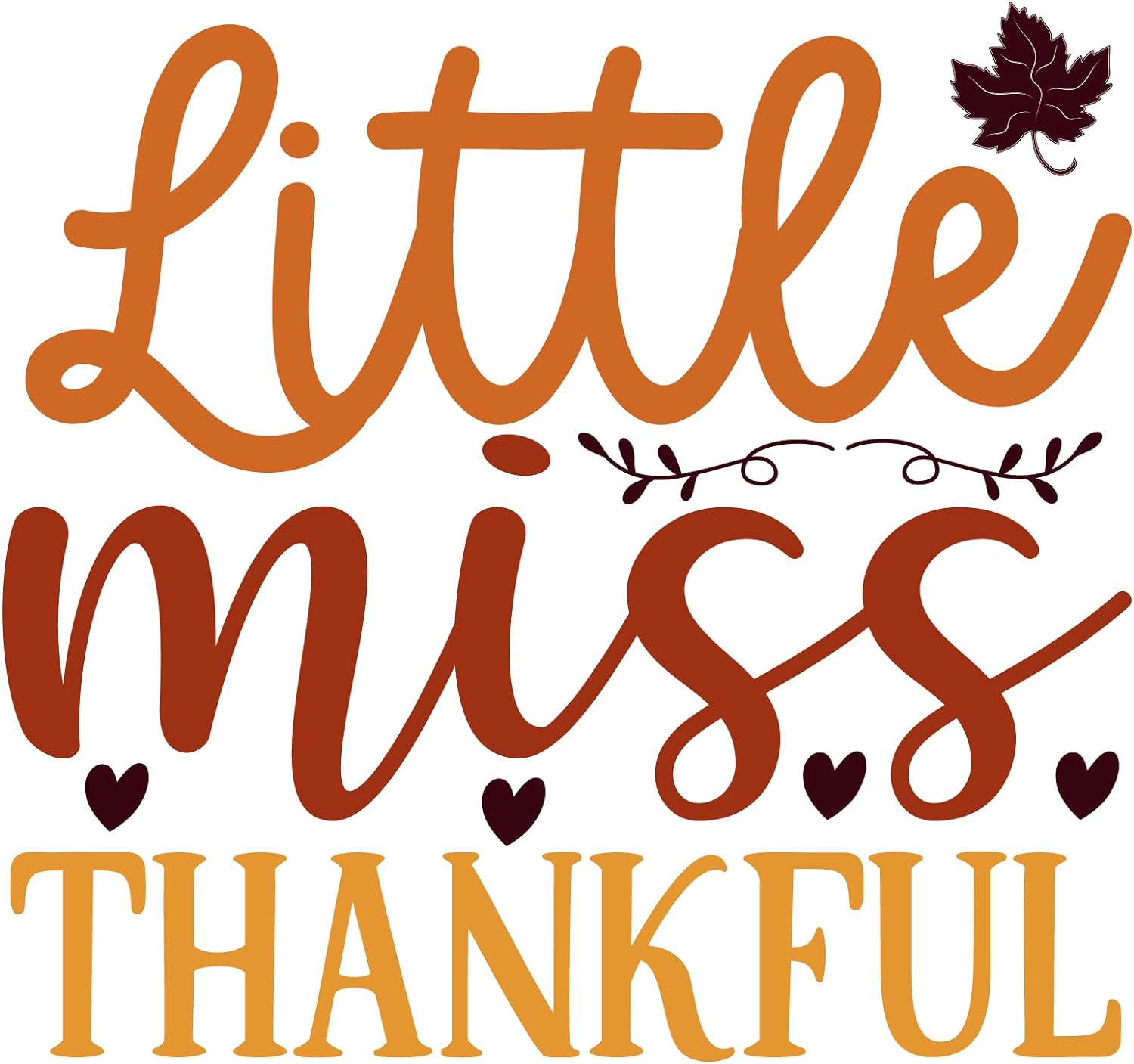 Inspirational Quote Little Miss Thankful Motivational Sticker Vinyl Decal Motivation Stickers- 5" Vinyl Sticker Waterproof