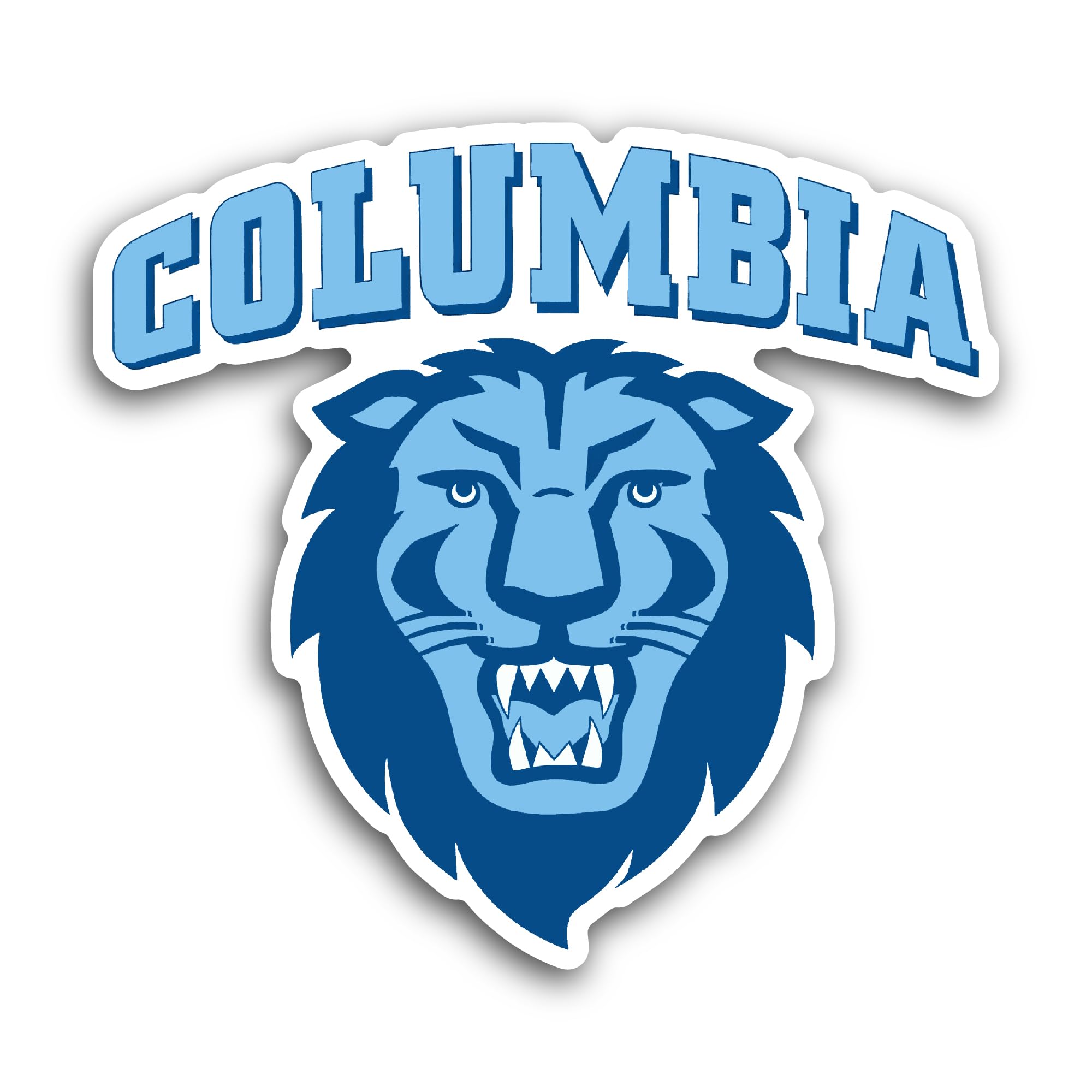 2 (Pieces) 3" and 5" Columbia Li0ns Sticker, Waterproof Vinyl Decals for Many Purpose Like Cars, Tru