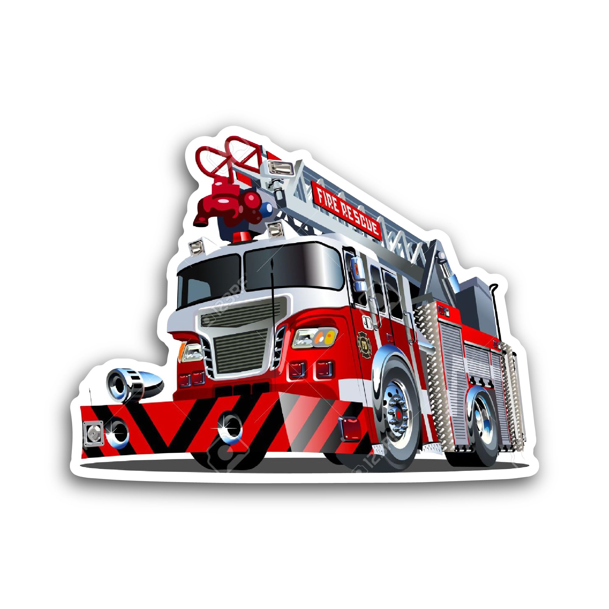 2 (Pieces) 3" and 5" Boat on a Lake Sticker, Waterproof Vinyl Decals for Many Purpose Like Cars, Tru