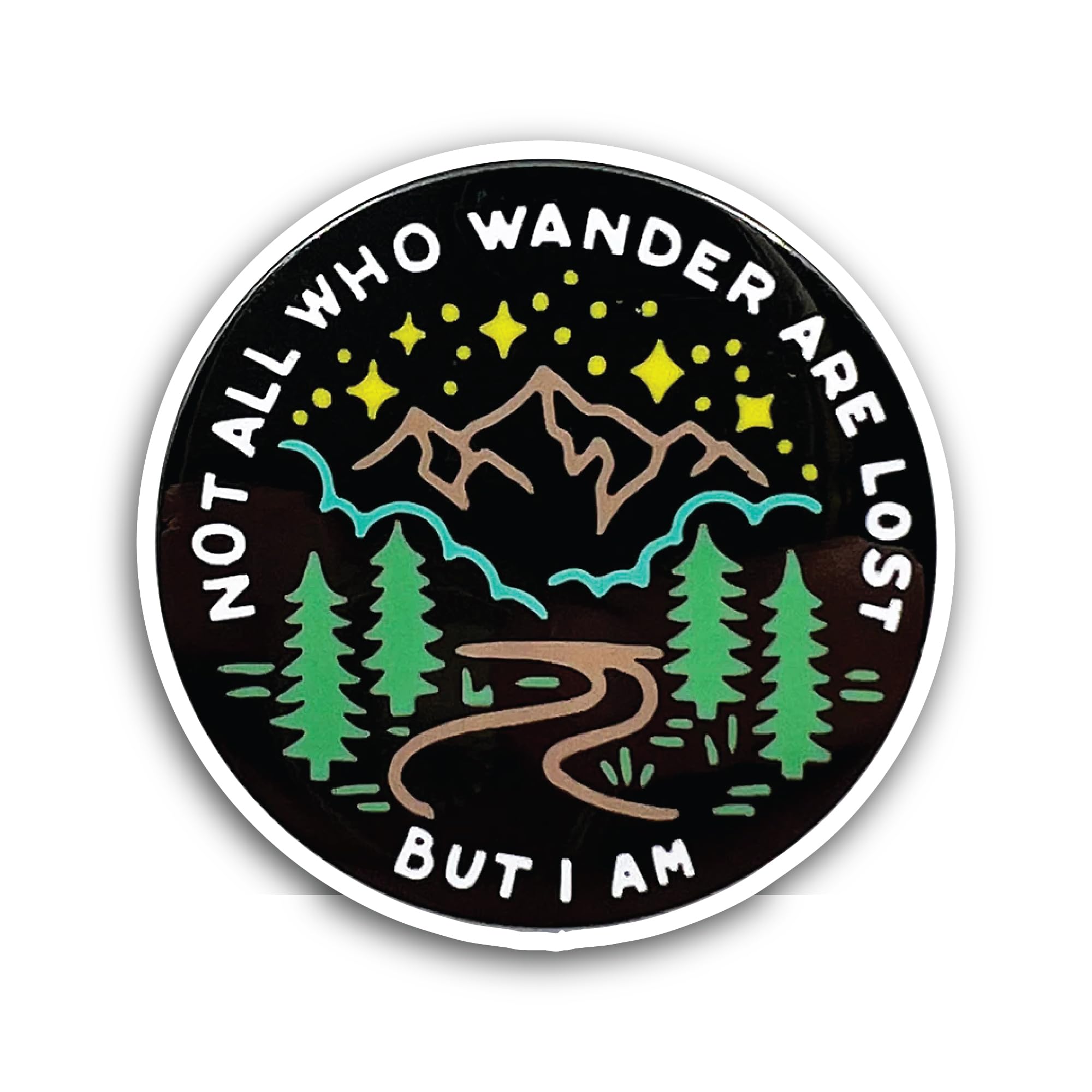 2 (Pieces) 3" and 5" Not All Who Wander are Lost Sticker, Waterproof Vinyl Decals for Many Purpose L