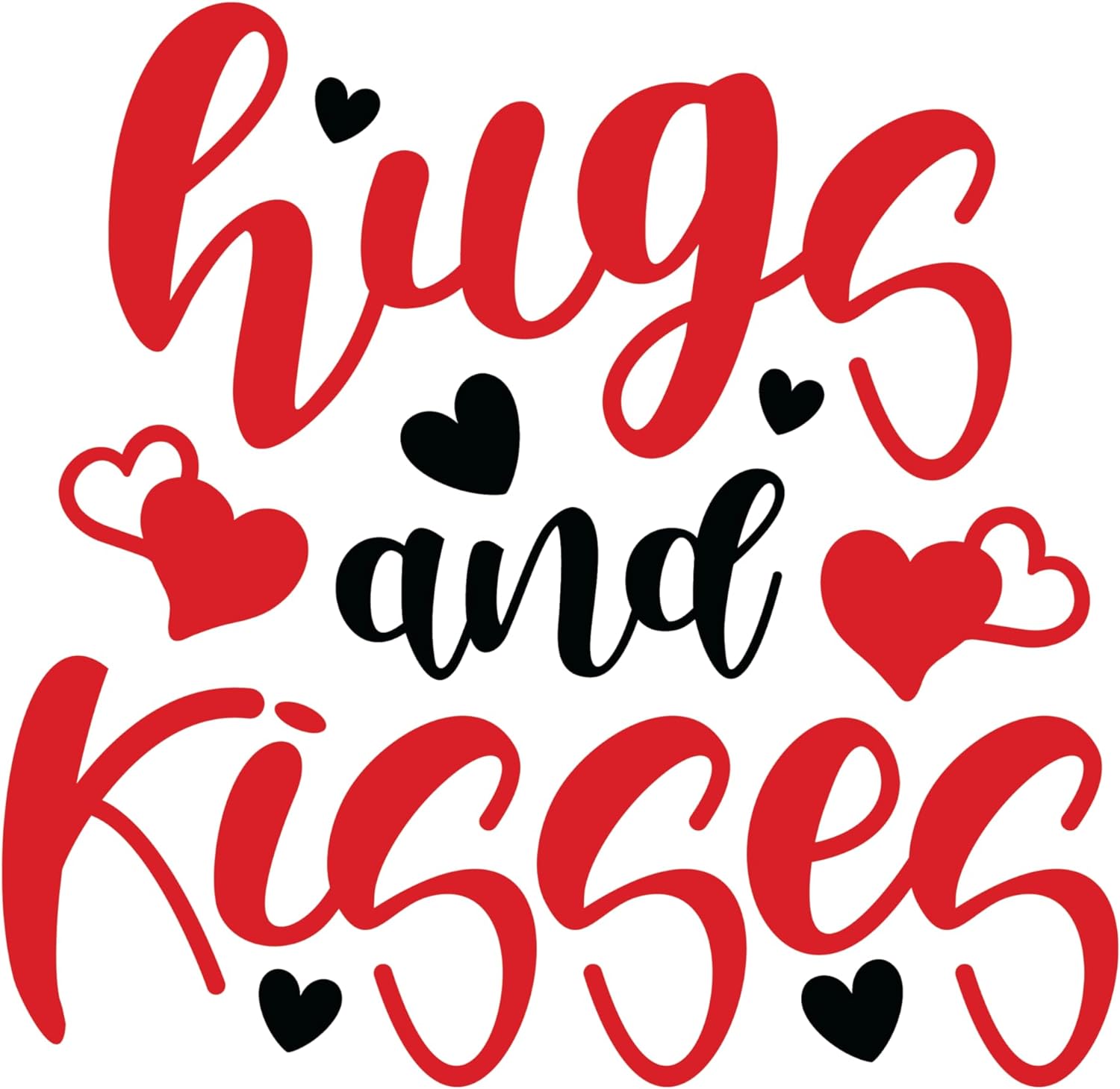 Inspirational Quote Hugs and Kisses Love Sticker Motivational Sticker Vinyl Decal Motivation Stickers- 5" Vinyl Sticker Waterproof