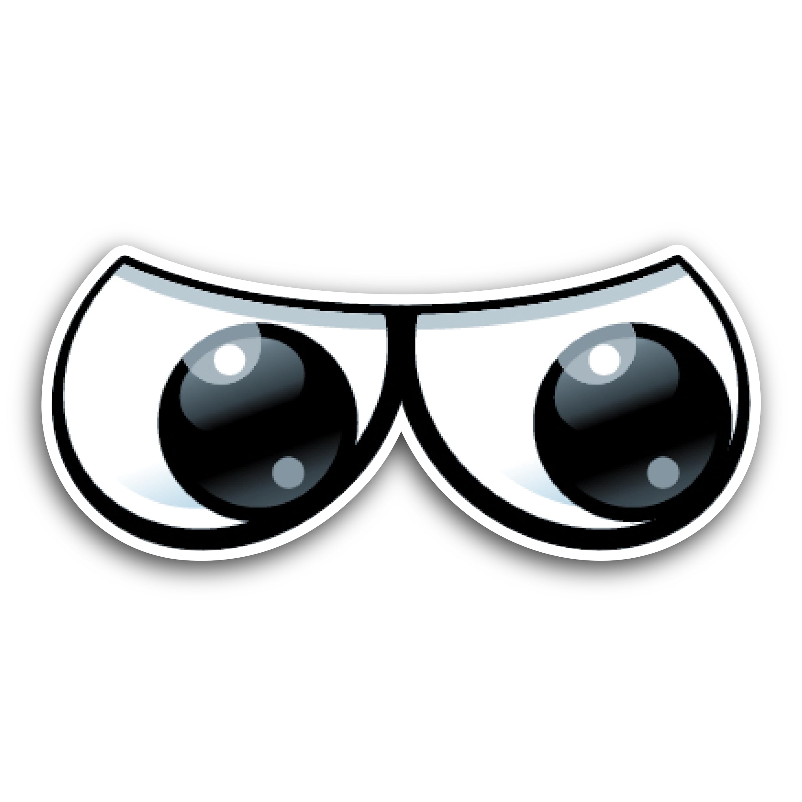 2 (Pieces) 3" and 5" Staring Eyes Decal Sticker, Waterproof Vinyl Decals for Many Purpose Like Cars,