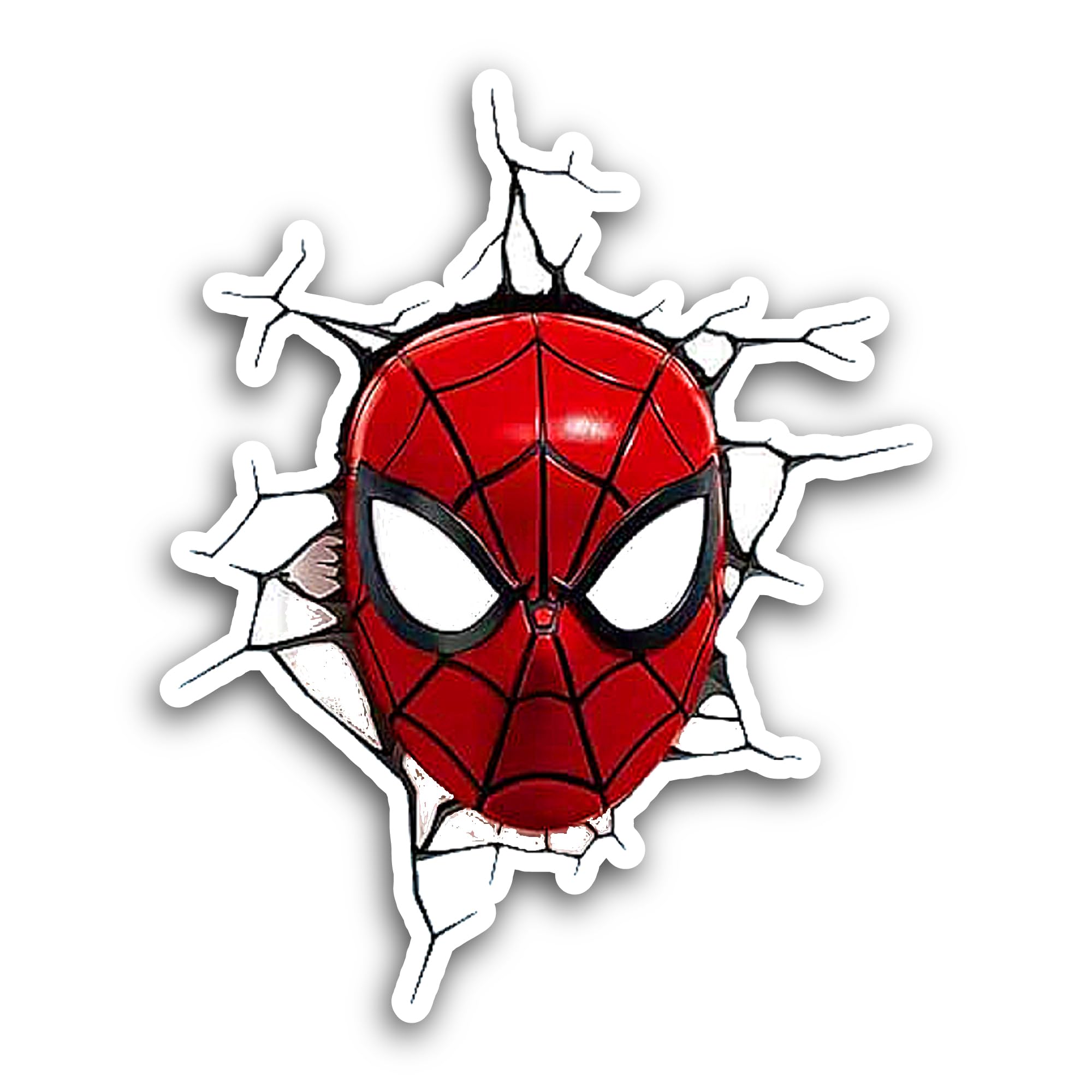 2 (Pieces) 3" and 5" Red Man Mask Sticker, Waterproof Vinyl Decals for Many Purpose Like Cars, Truck