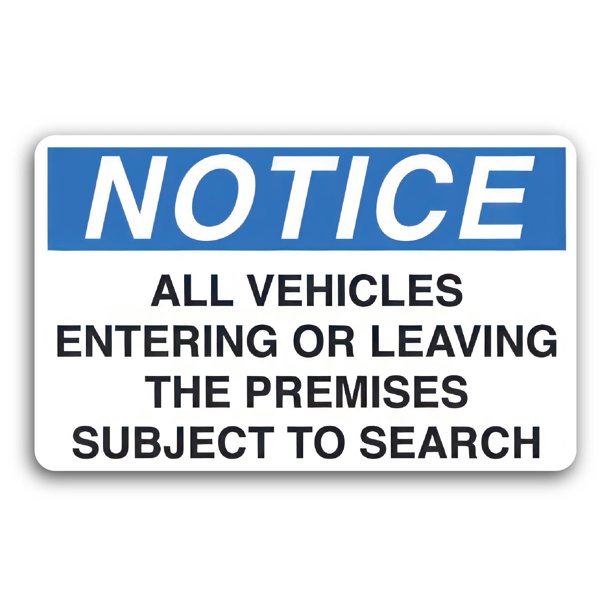 2 (Pieces) 3" and 5" All Vehicles Entering Or Leaving The Premises Decal Sticker, Waterproof Vinyl D