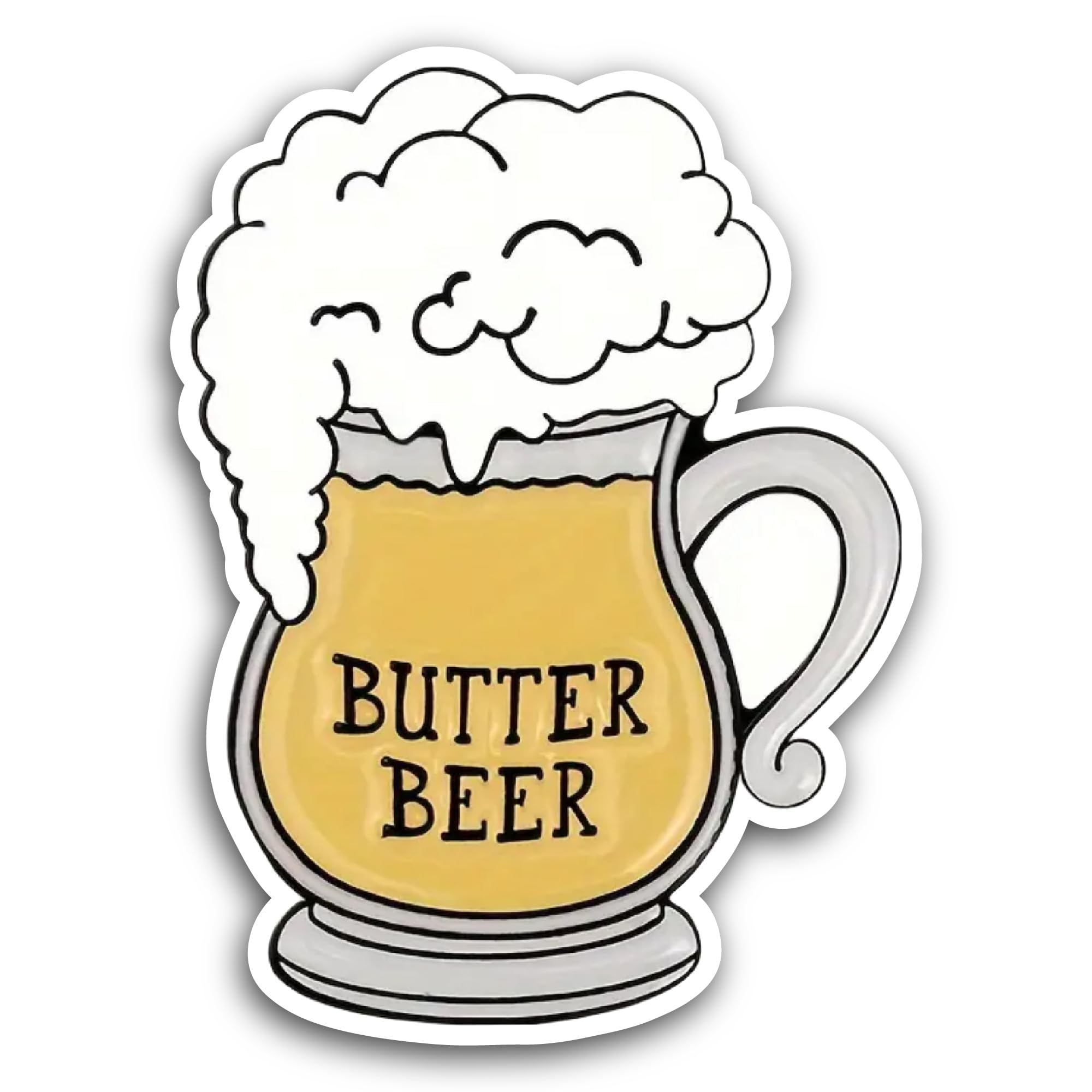 2 (Pieces) 3" and 5" Butter Beer Sticker, Waterproof Vinyl Decals for Many Purpose Like Cars, Trucks