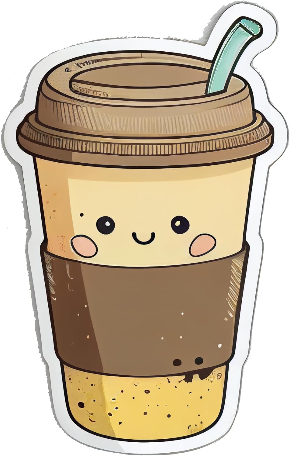 Inspirational Quote "Cute Coffee Cup" Motivational Sticker Vinyl Decal Motivation Stickers- 5" Vinyl Sticker Waterproof