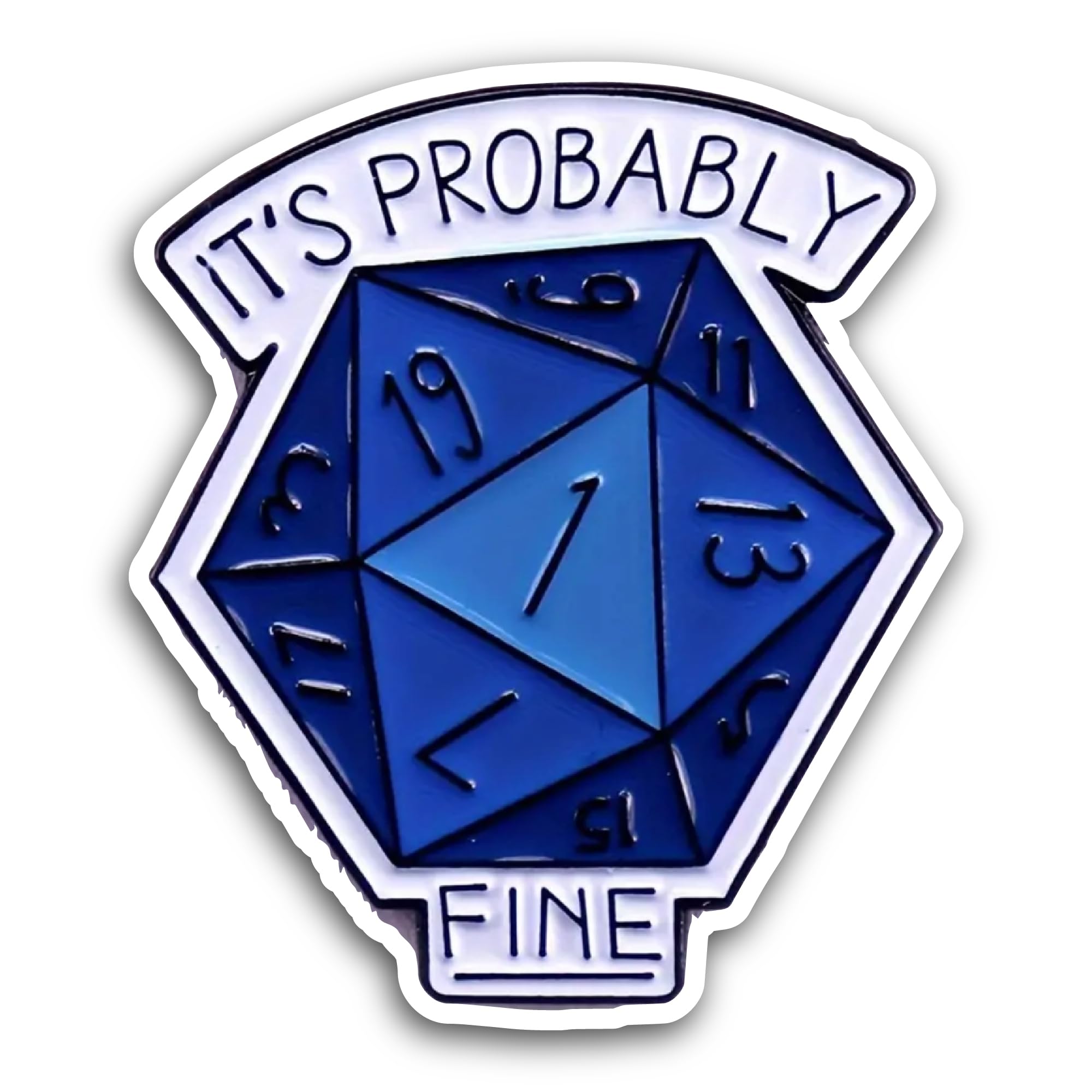 2 (Pieces) 3" and 5" It's Probably Fine Sticker, Waterproof Vinyl Decals for Many Purpose Like Cars,