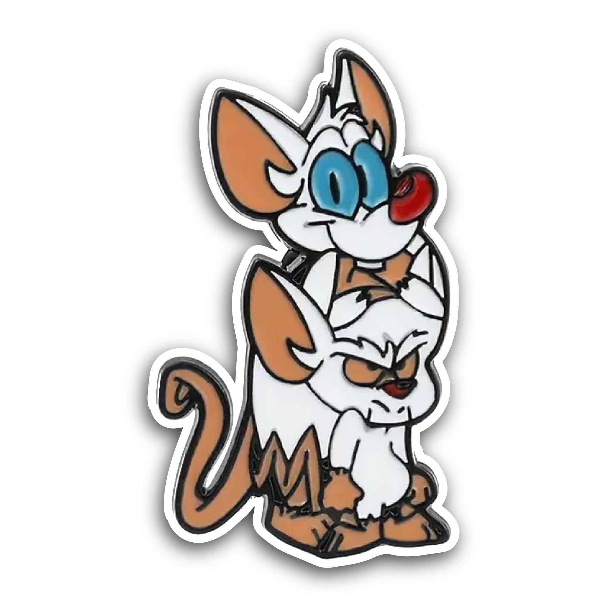 2 (Pieces) 3" and 5" Cute White Mouse Sticker, Waterproof Vinyl Decals for Many Purpose Like Cars, T