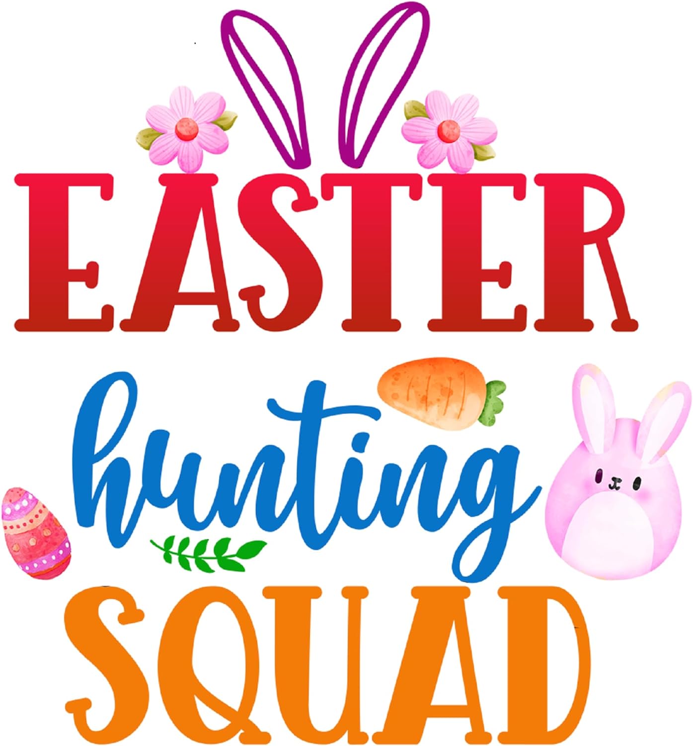 Inspirational Quote "Easter Hunting Squad" Motivational Sticker Vinyl Decal Motivation Stickers- 5" Vinyl Sticker Waterproof