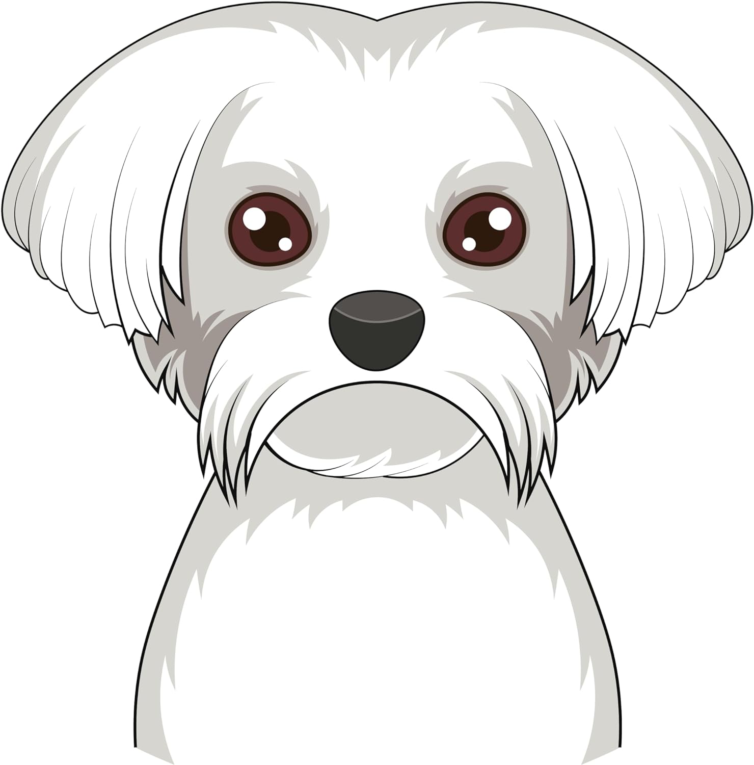 Inspirational Quote "Cute Maltese Puppy Dog" Motivational Sticker Vinyl Decal Motivation Stickers- 5" Vinyl Sticker Waterproof