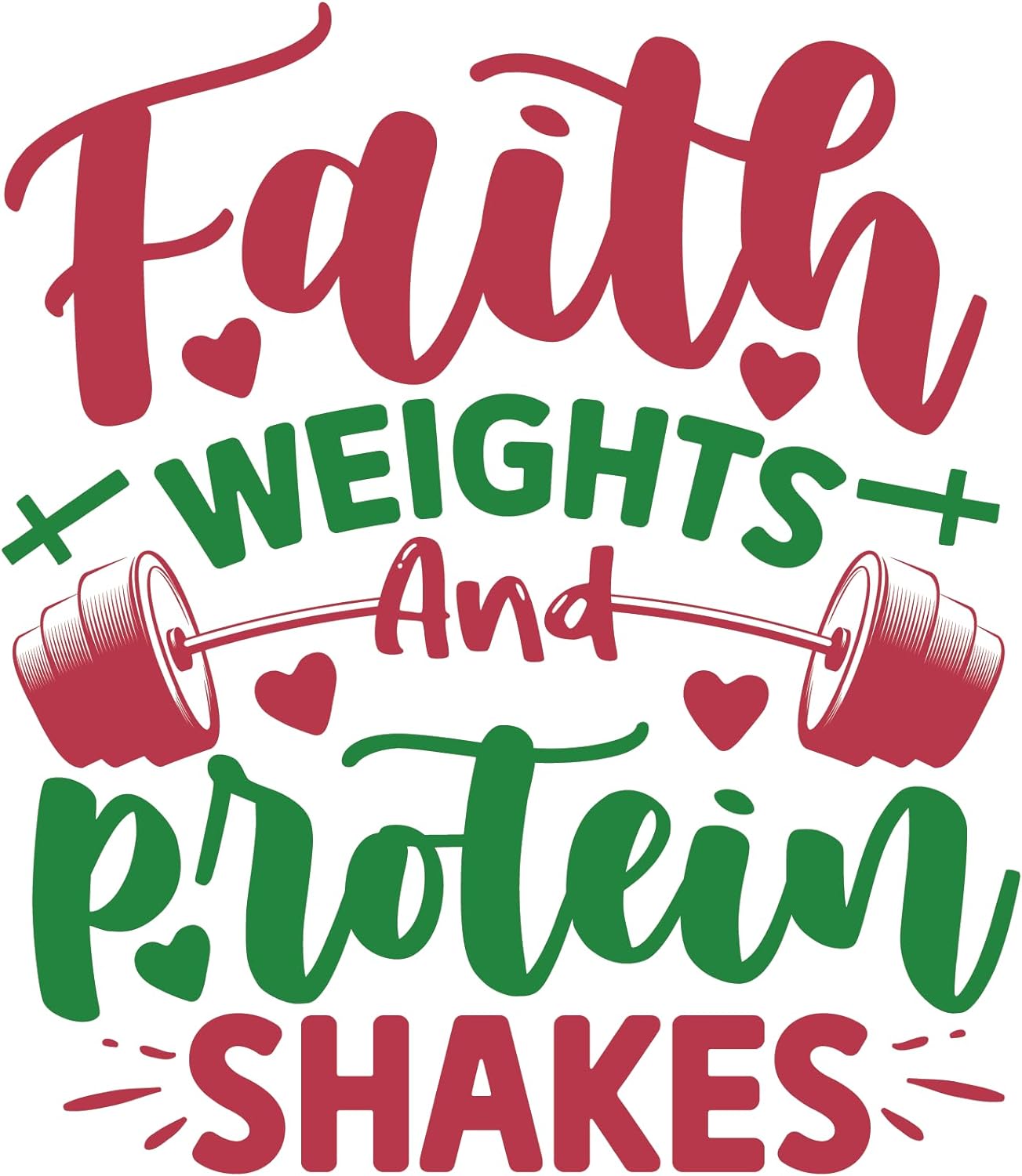 Inspirational Quote "Faith Weights And Protein Shakes" Motivational Sticker Vinyl Decal Motivation Stickers- 5" Vinyl Sticker Waterproof