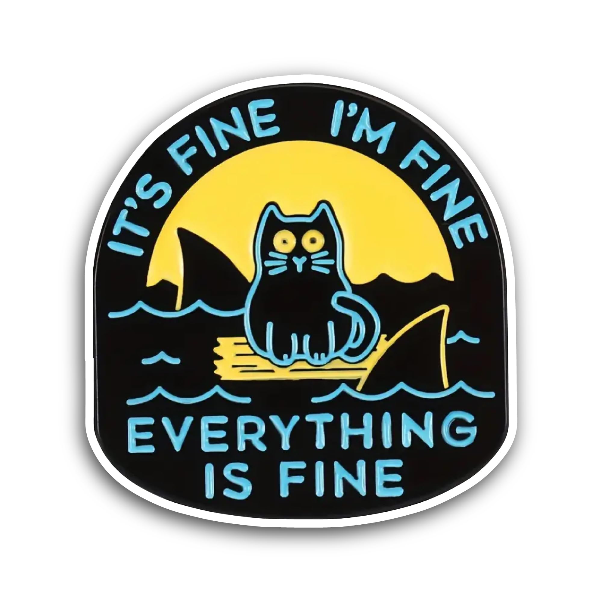 2 (Pieces) 3" and 5" Its Fine Im Fine Sticker, Waterproof Vinyl Decals for Many Purpose Like Cars, T