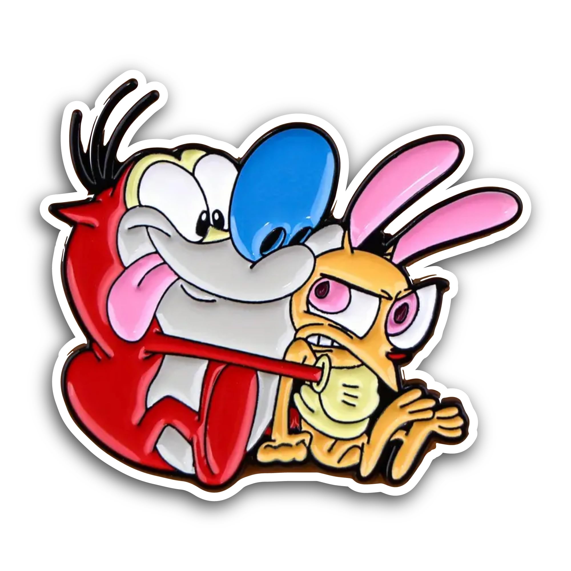 2 (Pieces) 3" and 5" Cartoon Characters Fighting Sticker, Waterproof Vinyl Decals for Many Purpose L