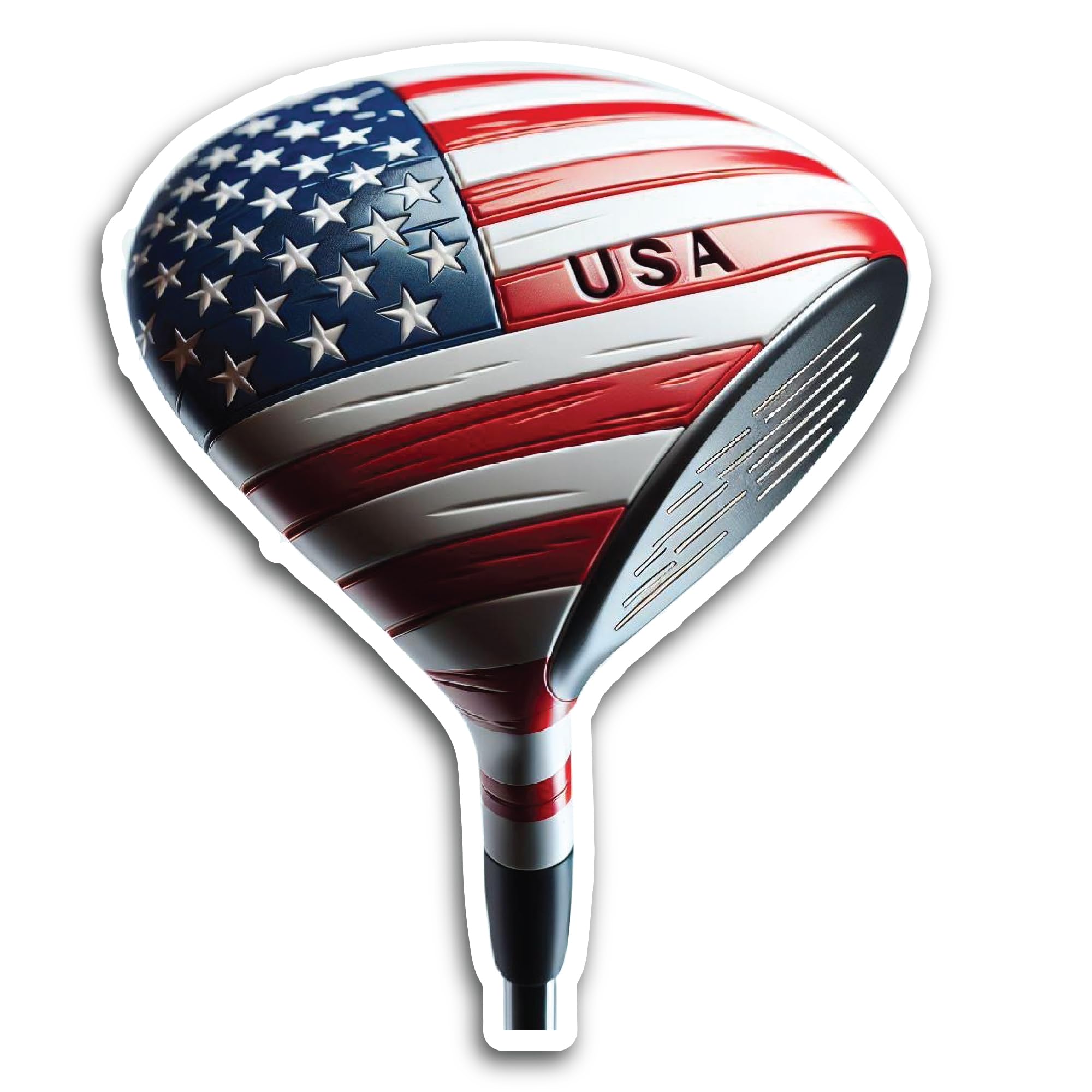 2 (Pieces) 3" and 5" Mic with American Flag Design Decal Sticker, Waterproof Vinyl Decals for Many P