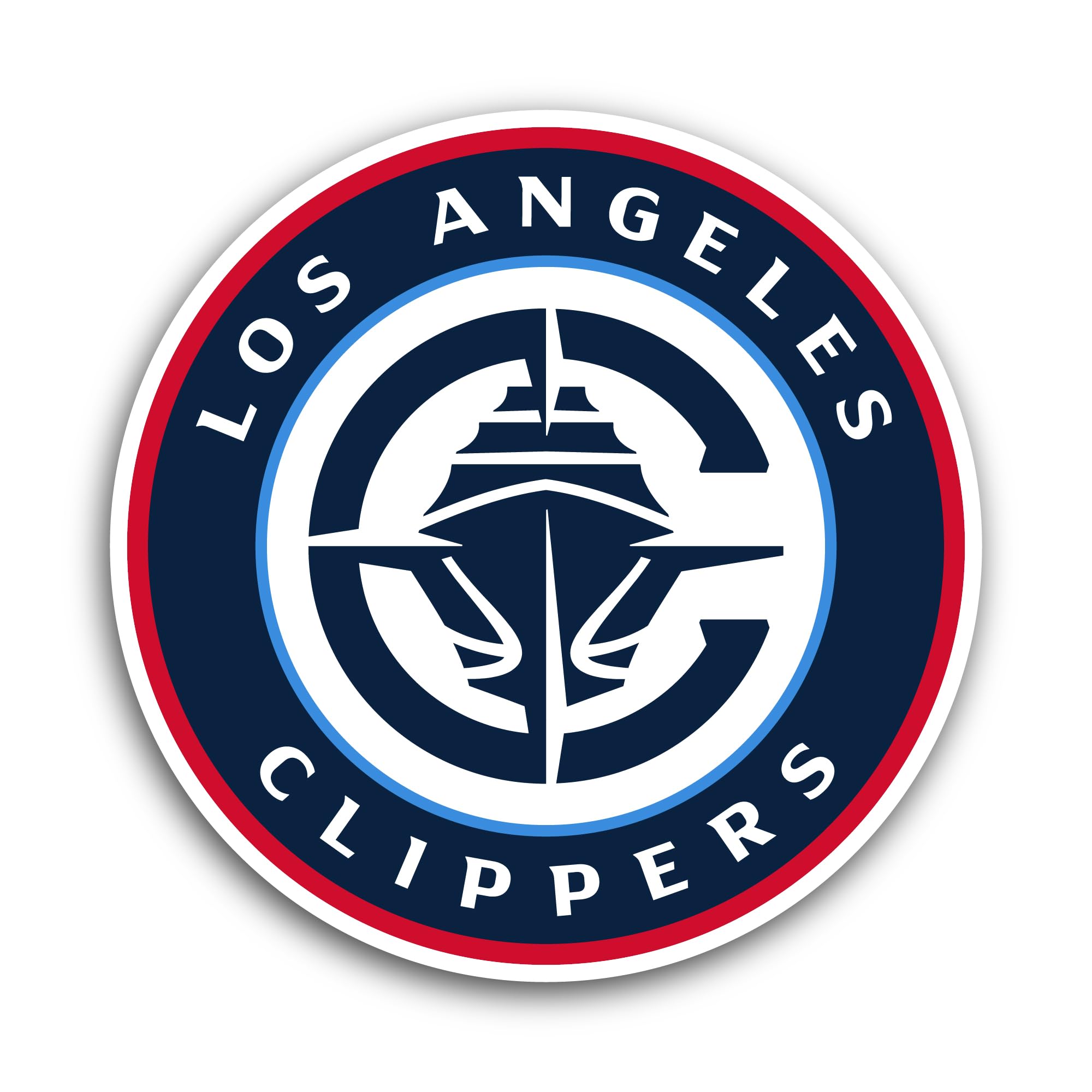 2 (Pieces) 3" and 5" L0s Ang3les Clippers Decal Sticker, Waterproof Vinyl Decals for Many Purpose Li