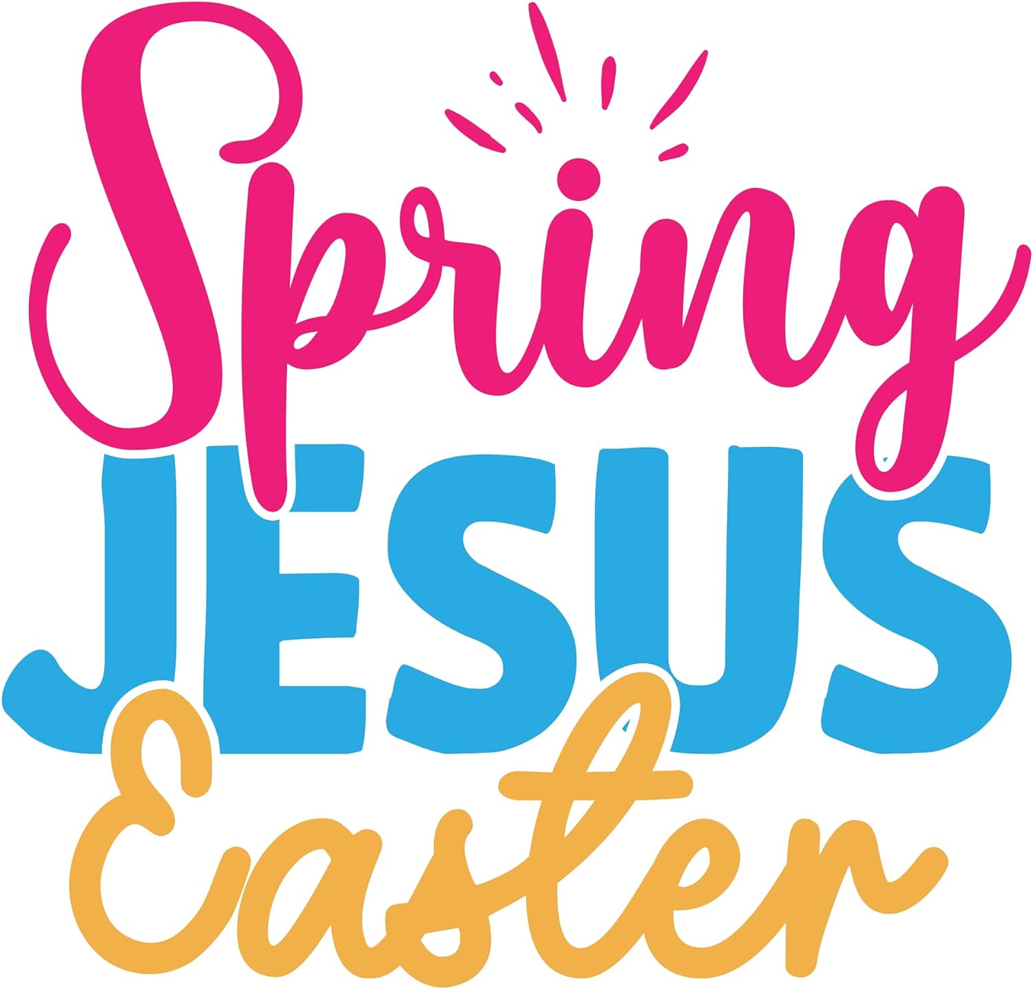 Inspirational Quote "Spring Jesus Easter" Motivational Sticker Vinyl Decal Motivation Stickers- 5" Vinyl Sticker Waterproof