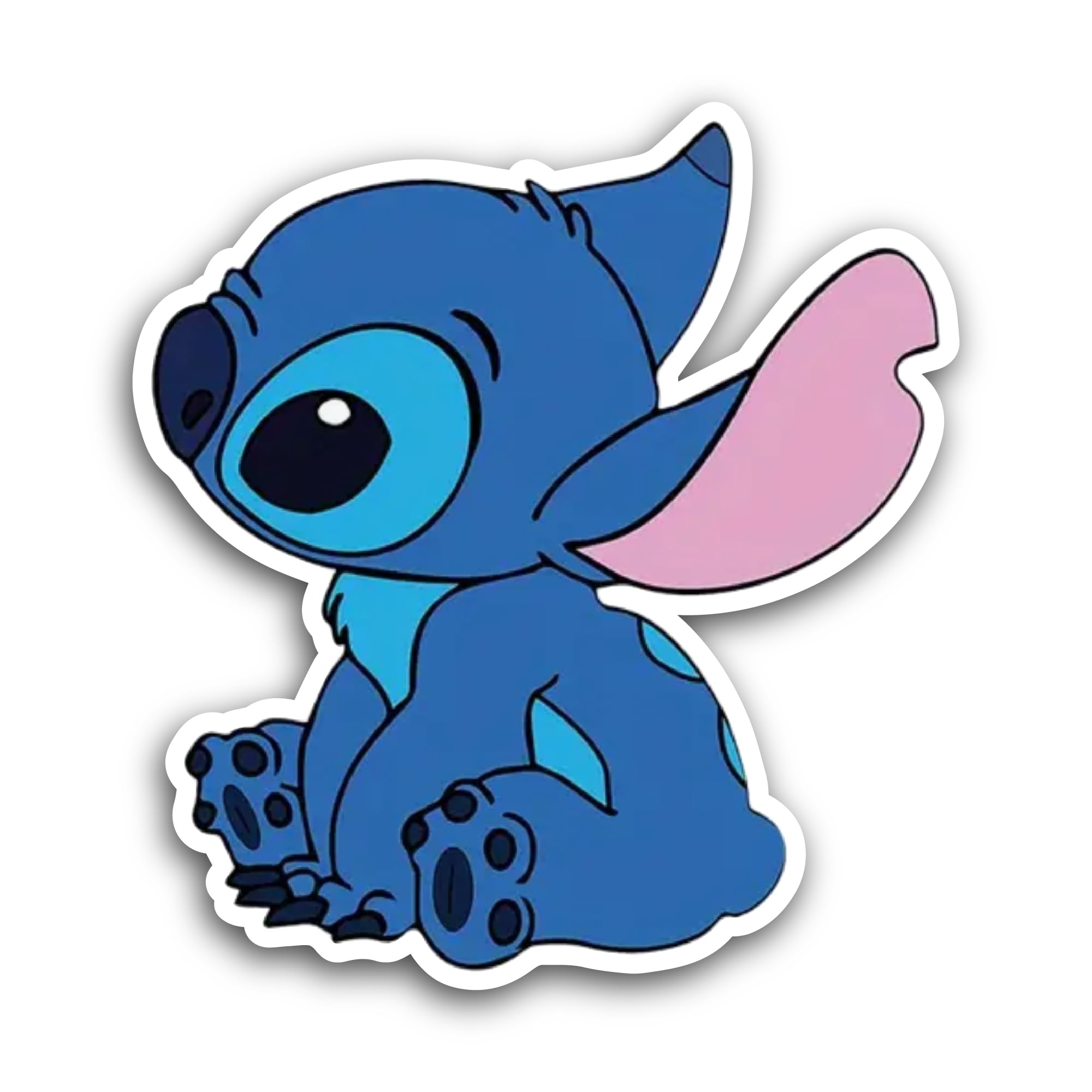 2 (Pieces) 3" and 5" Stitch Character Sticker, Waterproof Vinyl Decals for Many Purpose Like Cars, T
