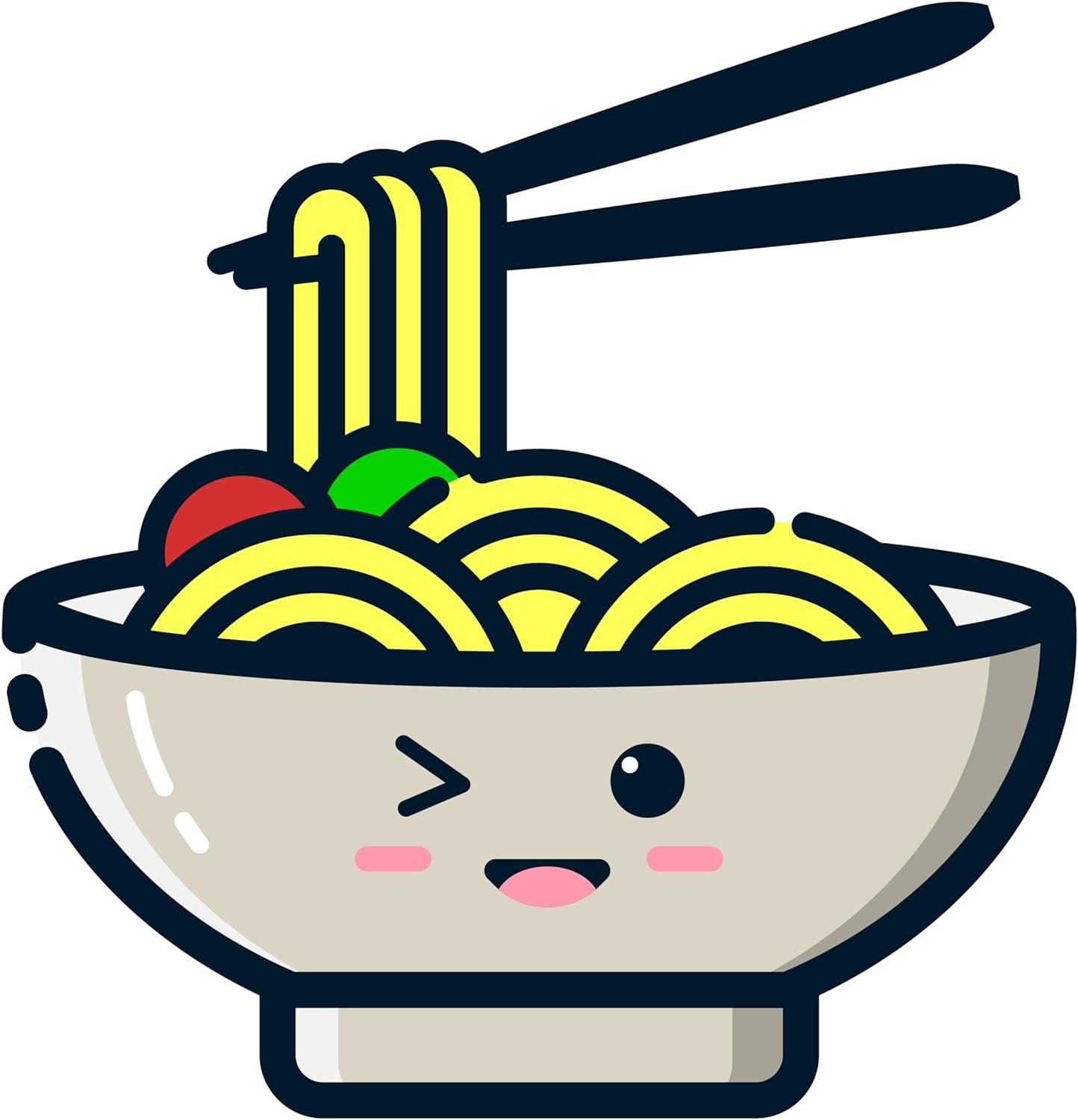 Inspirational Quote Happy Noodles Character Motivational Sticker Vinyl Decal Motivation Stickers- 5" Vinyl Sticker Waterproof