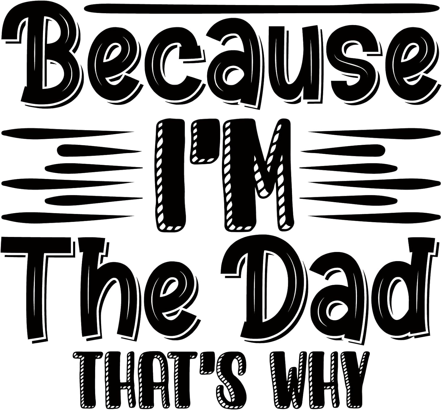 Inspirational Quote "Because I'm The dad That's why" Motivational Sticker Vinyl Decal Motivation Stickers- 5" Vinyl Sticker Waterproof