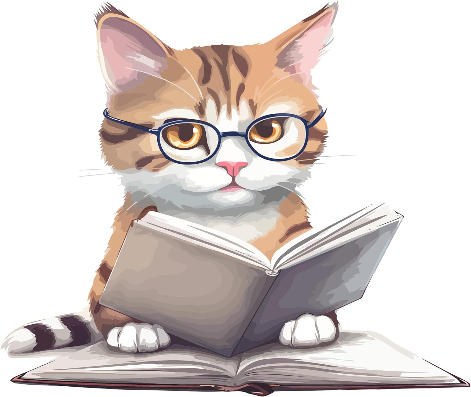 Inspirational Quote Cat On Book Reading Motivational Sticker Vinyl Decal Motivation Stickers- 5" Vinyl Sticker Waterproof
