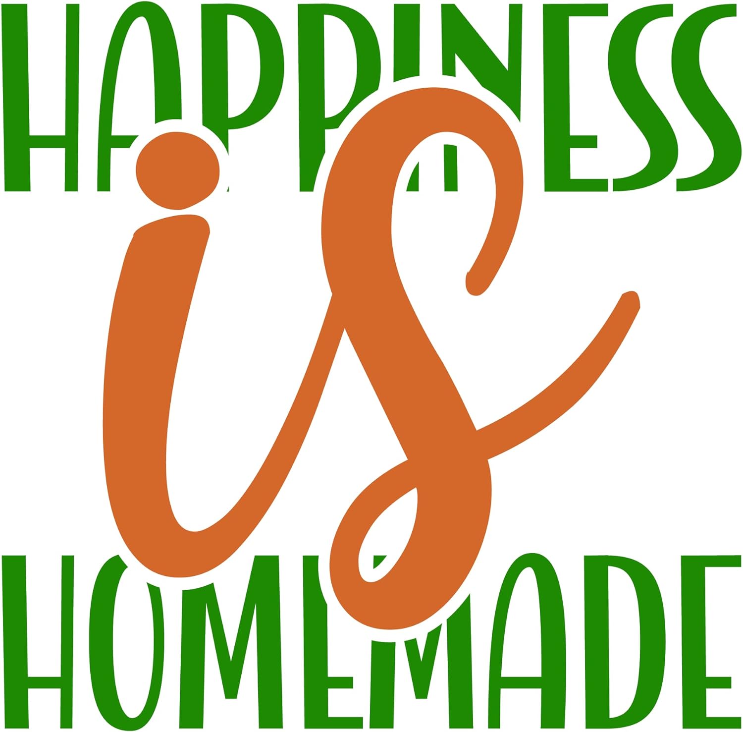 Inspirational Quote "Happiness is Homemade," Motivational Sticker Vinyl Decal Motivation Stickers- 5" Vinyl Sticker Waterproof