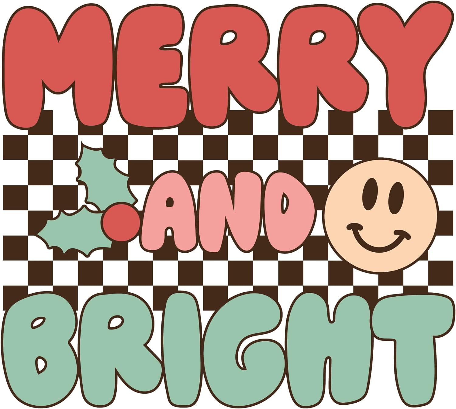 Inspirational Quote Merry and Bright Happy Motivational Sticker Vinyl Decal Motivation Stickers- 5" Vinyl Sticker Waterproof