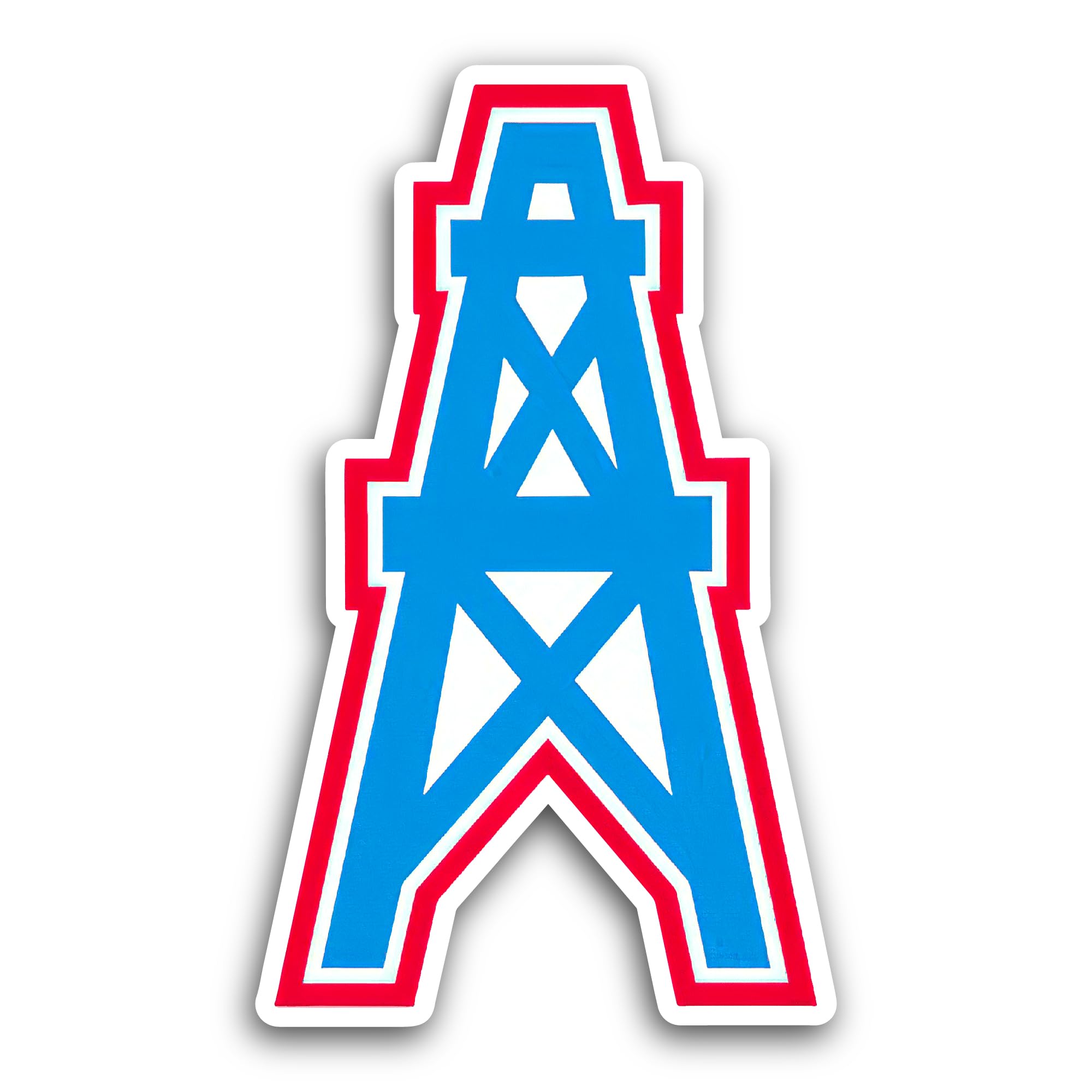 2 (Pieces) 3" and 5" H0uston Oilers Decal Sticker, Waterproof Vinyl Decals for Many Purpose Like Car