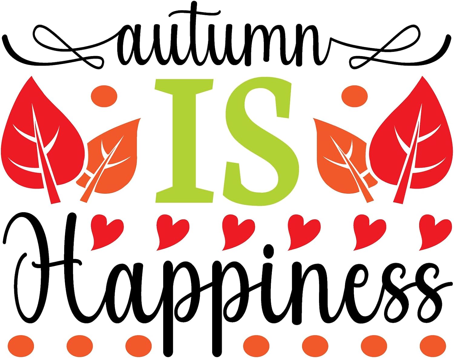Inspirational Quote Autumn Is Happiness. Motivational Sticker Vinyl Decal Motivation Stickers- 5" Vinyl Sticker Waterproof