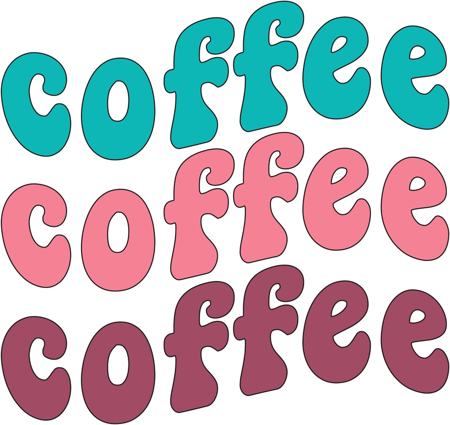 Inspirational Quote "Coffe with 3 Different Color" Motivational Sticker Vinyl Decal Motivation Stickers- 5" Vinyl Sticker Waterproof