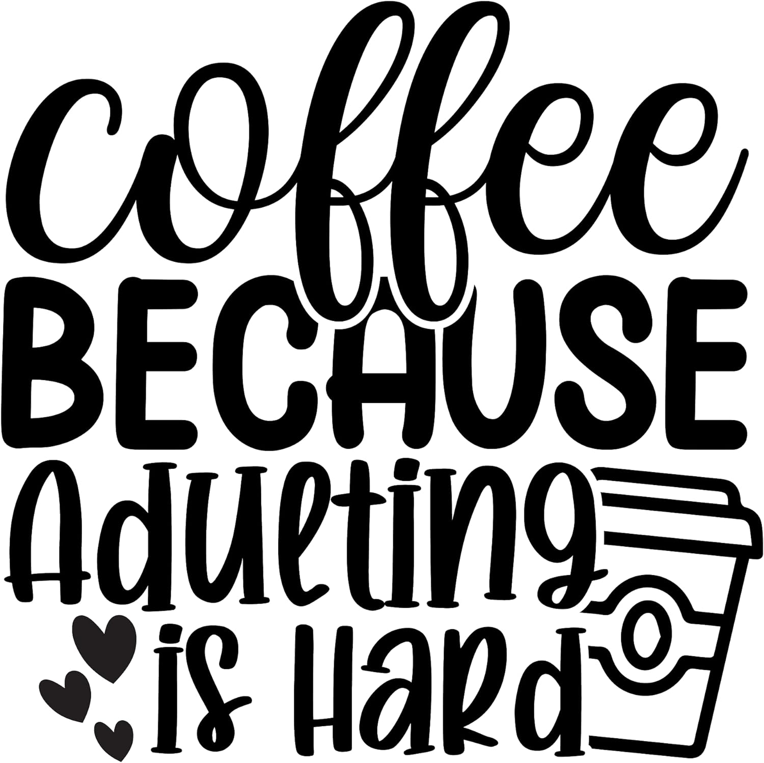 Inspirational Quote "Time for Coffee" Motivational Sticker Vinyl Decal Motivation Stickers- 5" Vinyl Sticker Waterproof