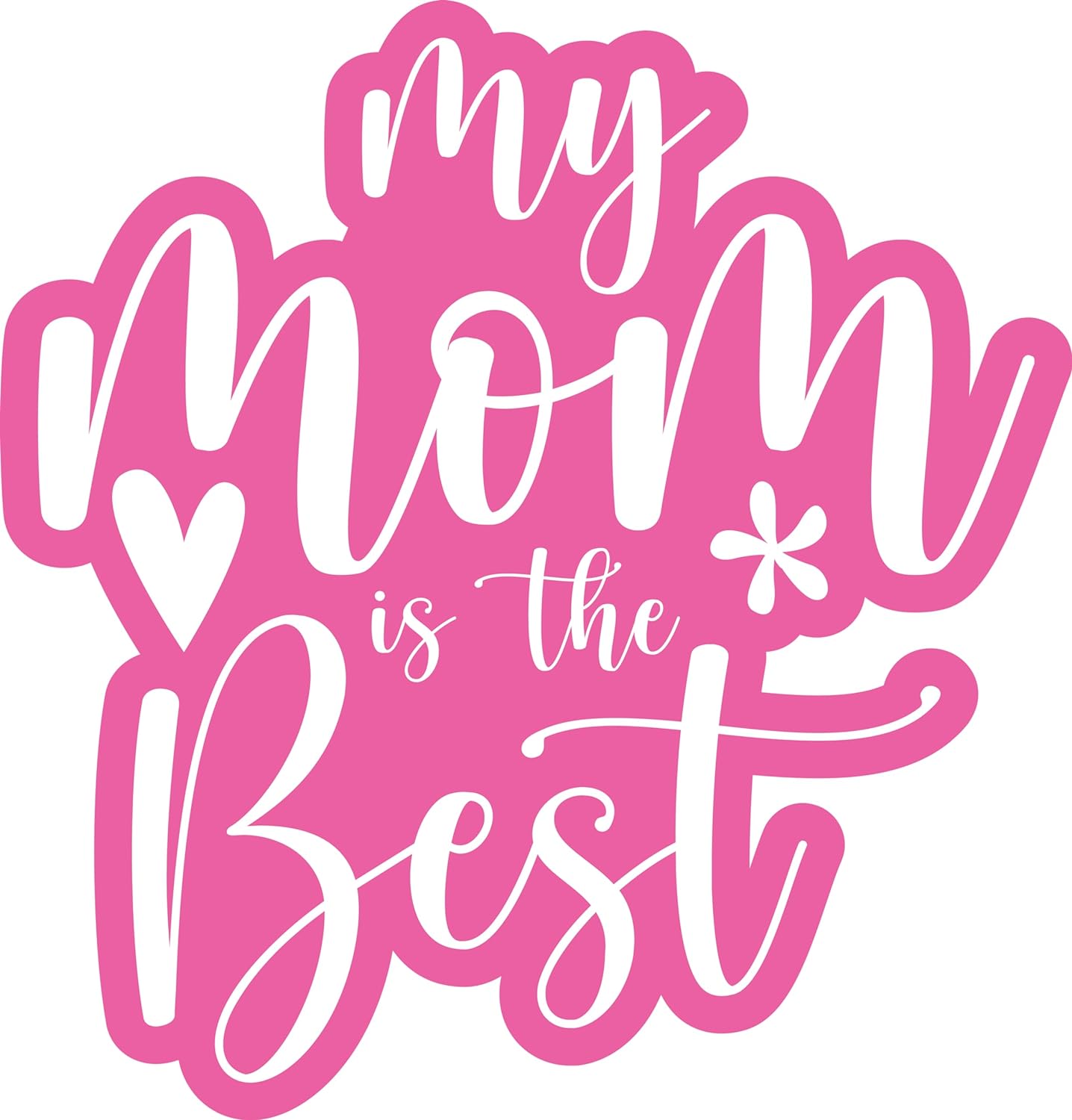 Inspirational Quote "My Mom is The Best, QUATE" Motivational Sticker Vinyl Decal Motivation Stickers- 5" Vinyl Sticker Waterproof