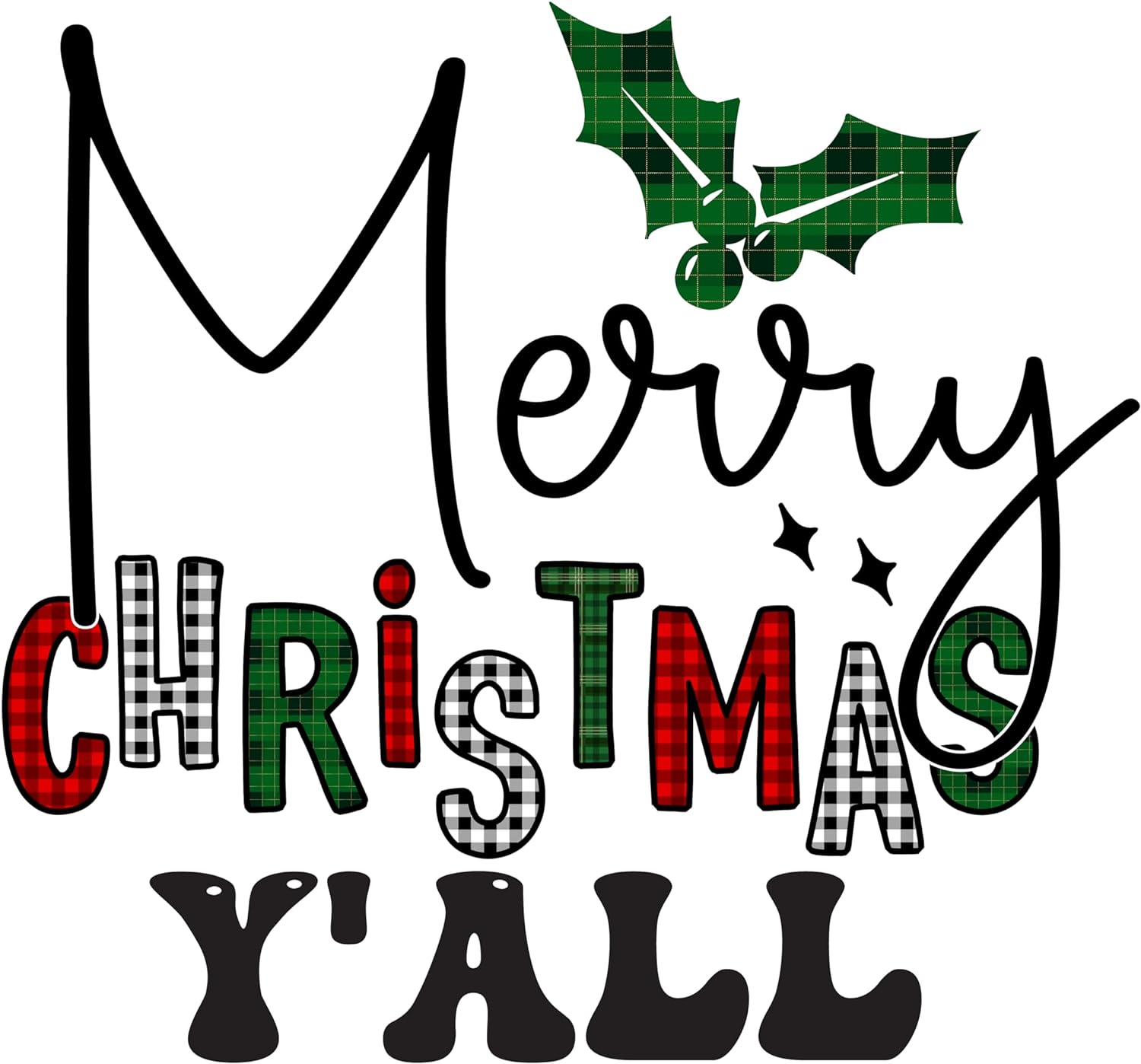 Inspirational Quote Merry Christmas Y'all Motivational Sticker Vinyl Decal Motivation Stickers- 5" Vinyl Sticker Waterproof