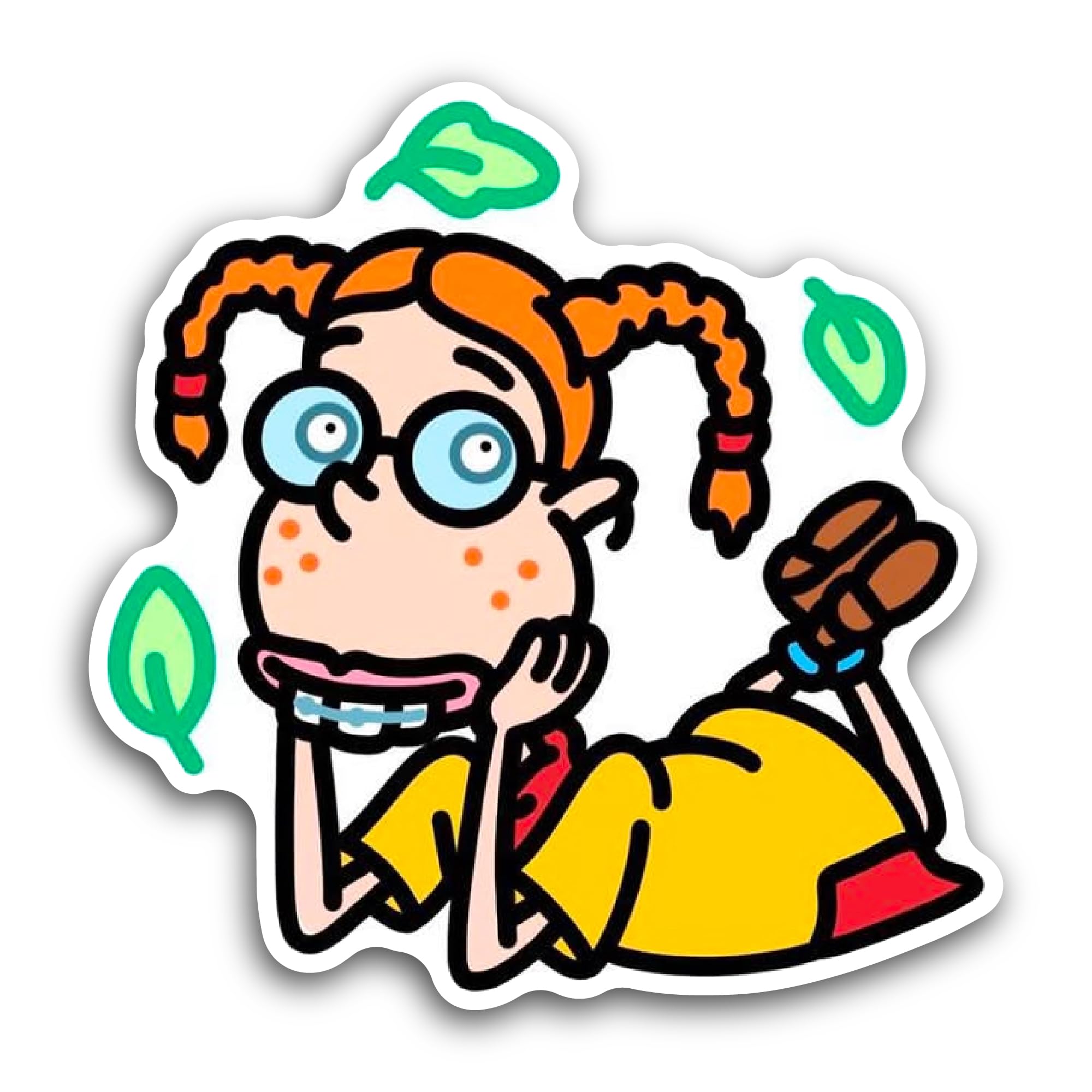 2 (Pieces) 3" and 5" Cute Pepperoni Pizza Sticker, Waterproof Vinyl Decals for Many Purpose Like Car