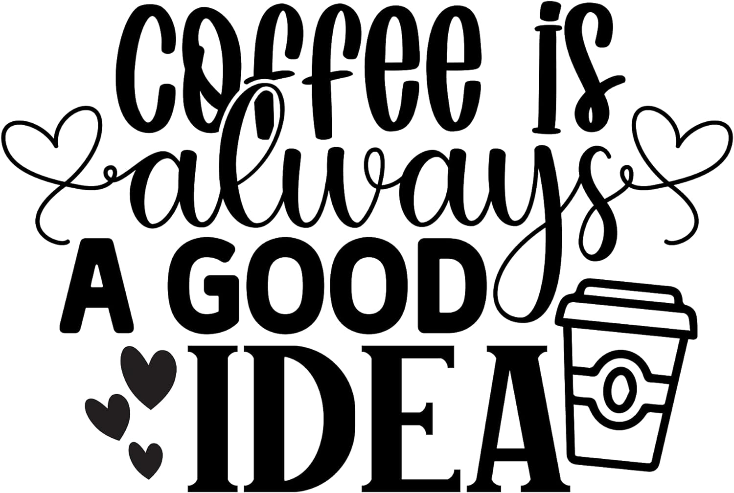 Inspirational Quote "Coffee is My Love Language" Motivational Sticker Vinyl Decal Motivation Stickers- 5" Vinyl Sticker Waterproof