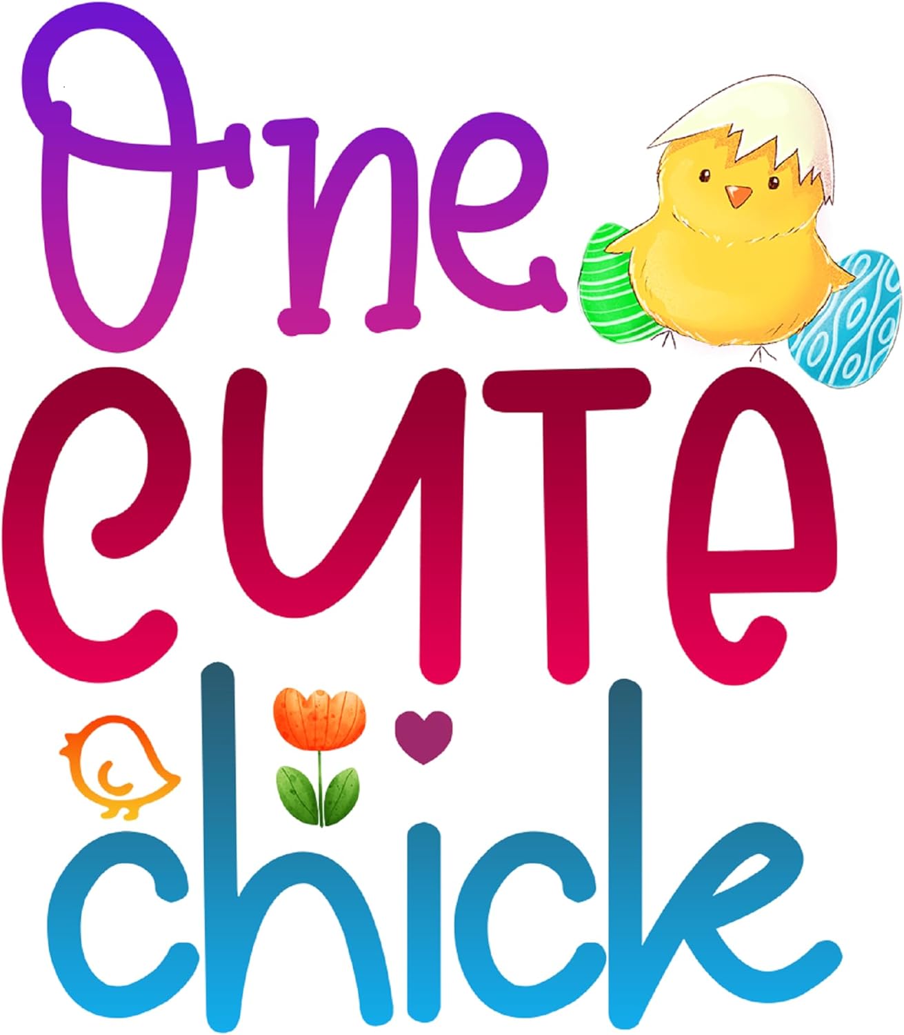 Inspirational Quote "One Cute Chick" Motivational Sticker Vinyl Decal Motivation Stickers- 5" Vinyl Sticker Waterproof