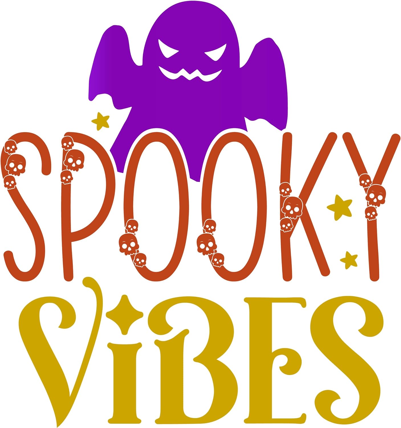Inspirational Quote Spooky Vibes, Pretty Sticker Motivational Sticker Vinyl Decal Motivation Stickers- 5" Vinyl Sticker Waterproof
